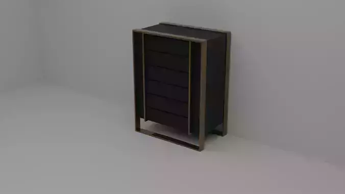 Bronzegold Black Luxorius Dresser Cabinet 