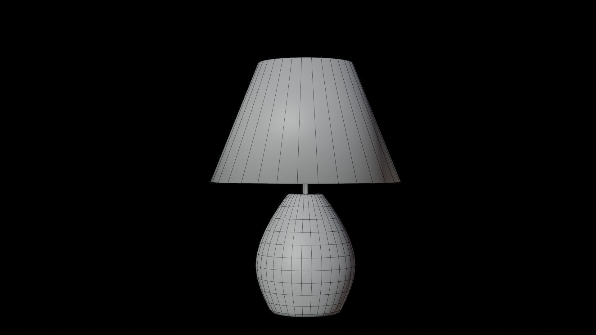 Low-poly Bedroom Lamp by Nikdox Low-poly 3D model_10