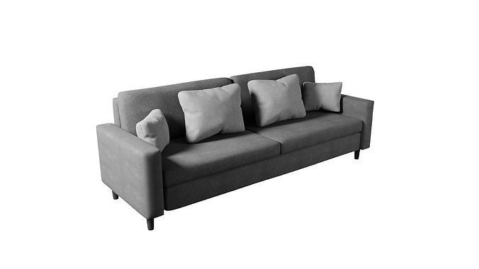 Cotton Sofa by Nikdox Low-poly 3D model 2
