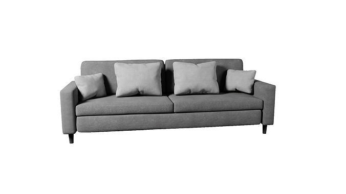 Cotton Sofa by Nikdox Low-poly 3D model 7