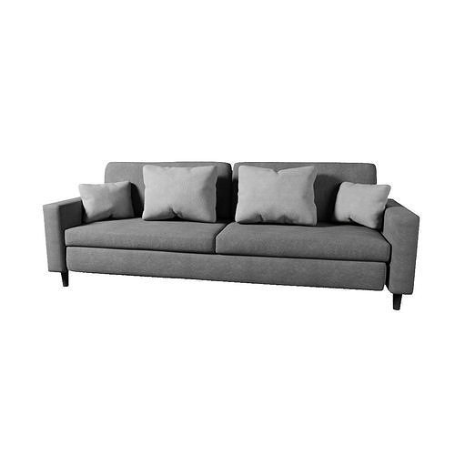 Cotton Sofa by Nikdox Low-poly 3D model 5