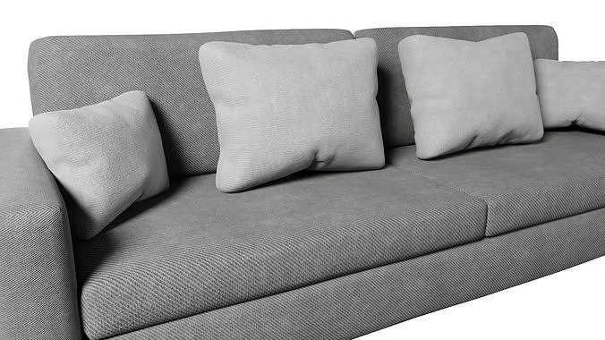Cotton Sofa by Nikdox Low-poly 3D model 3