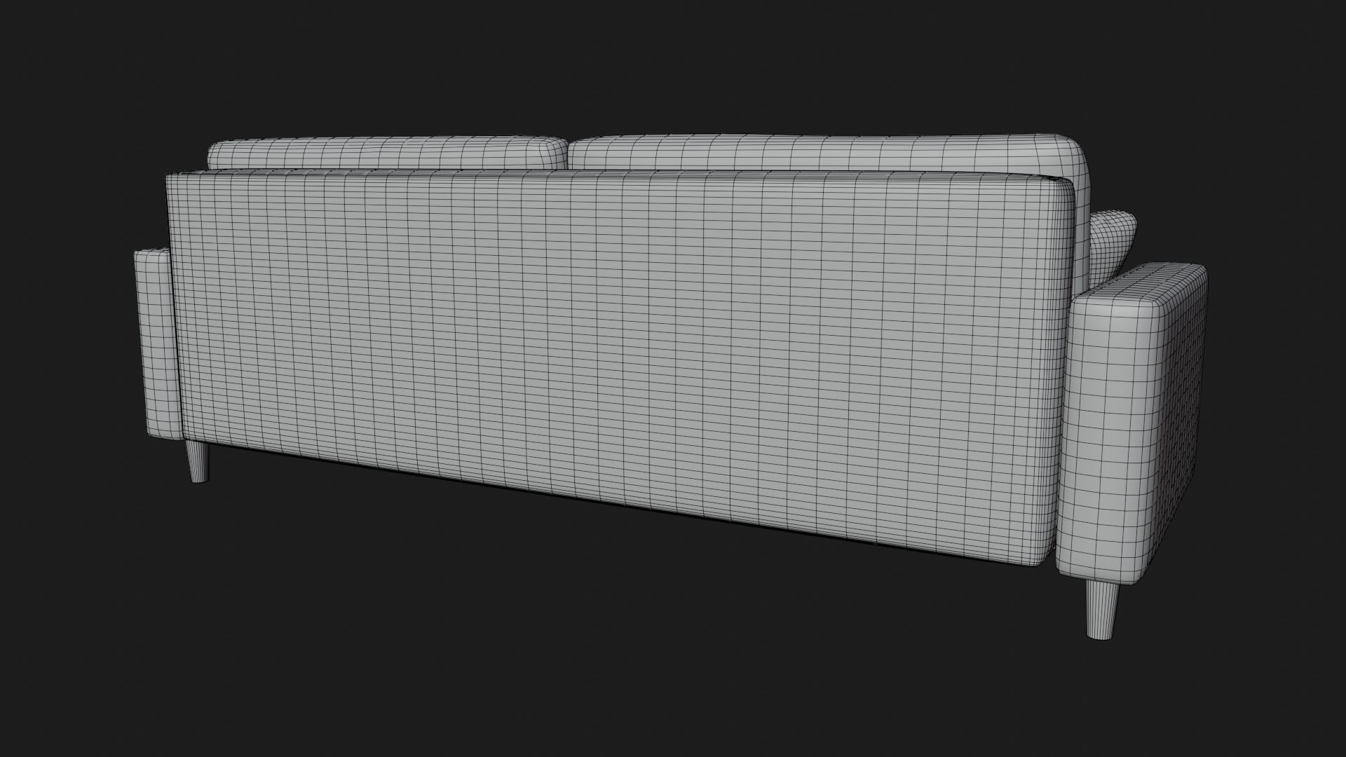 Cotton Sofa by Nikdox Low-poly 3D model_16