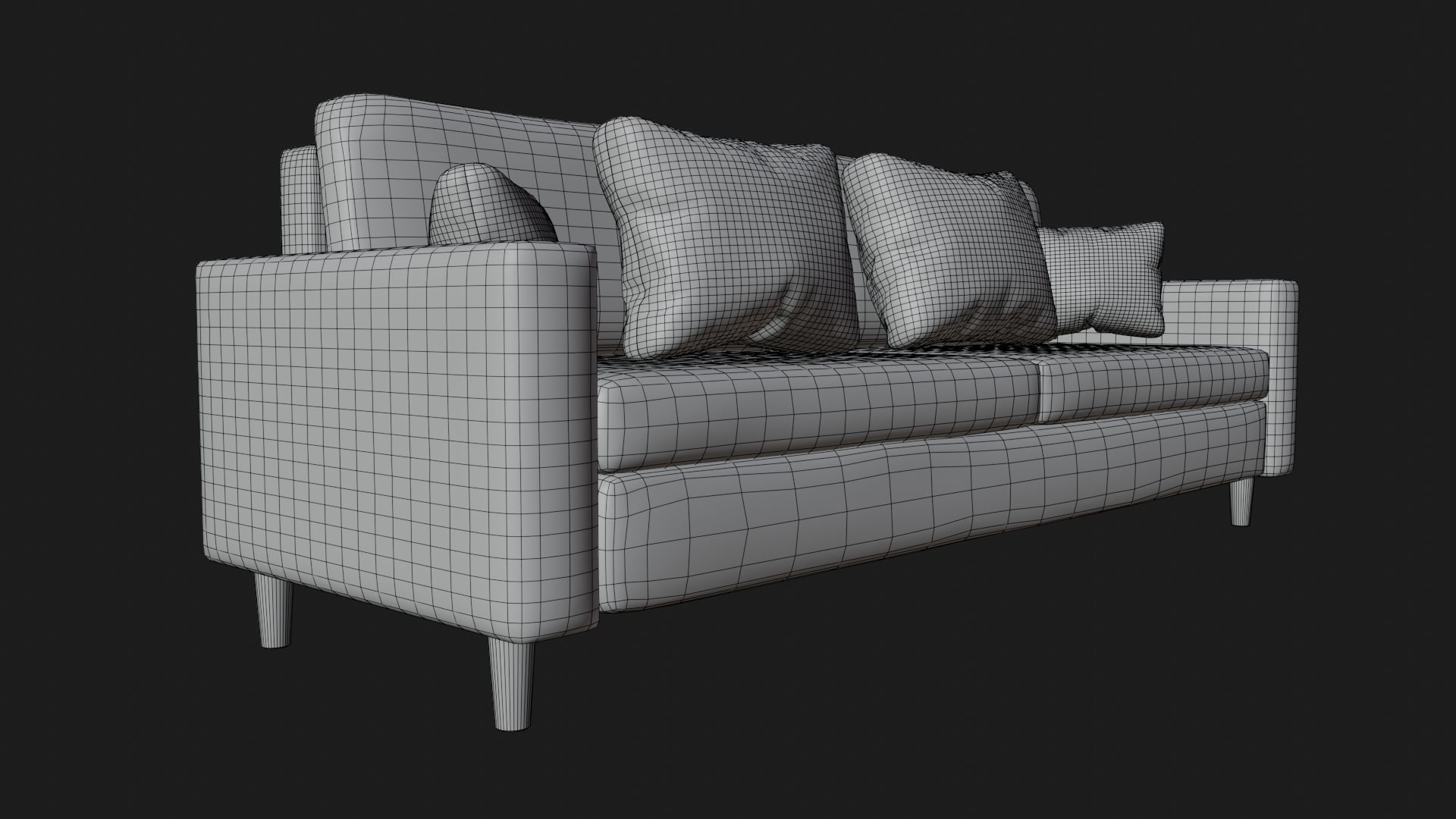 Cotton Sofa by Nikdox Low-poly 3D model_14