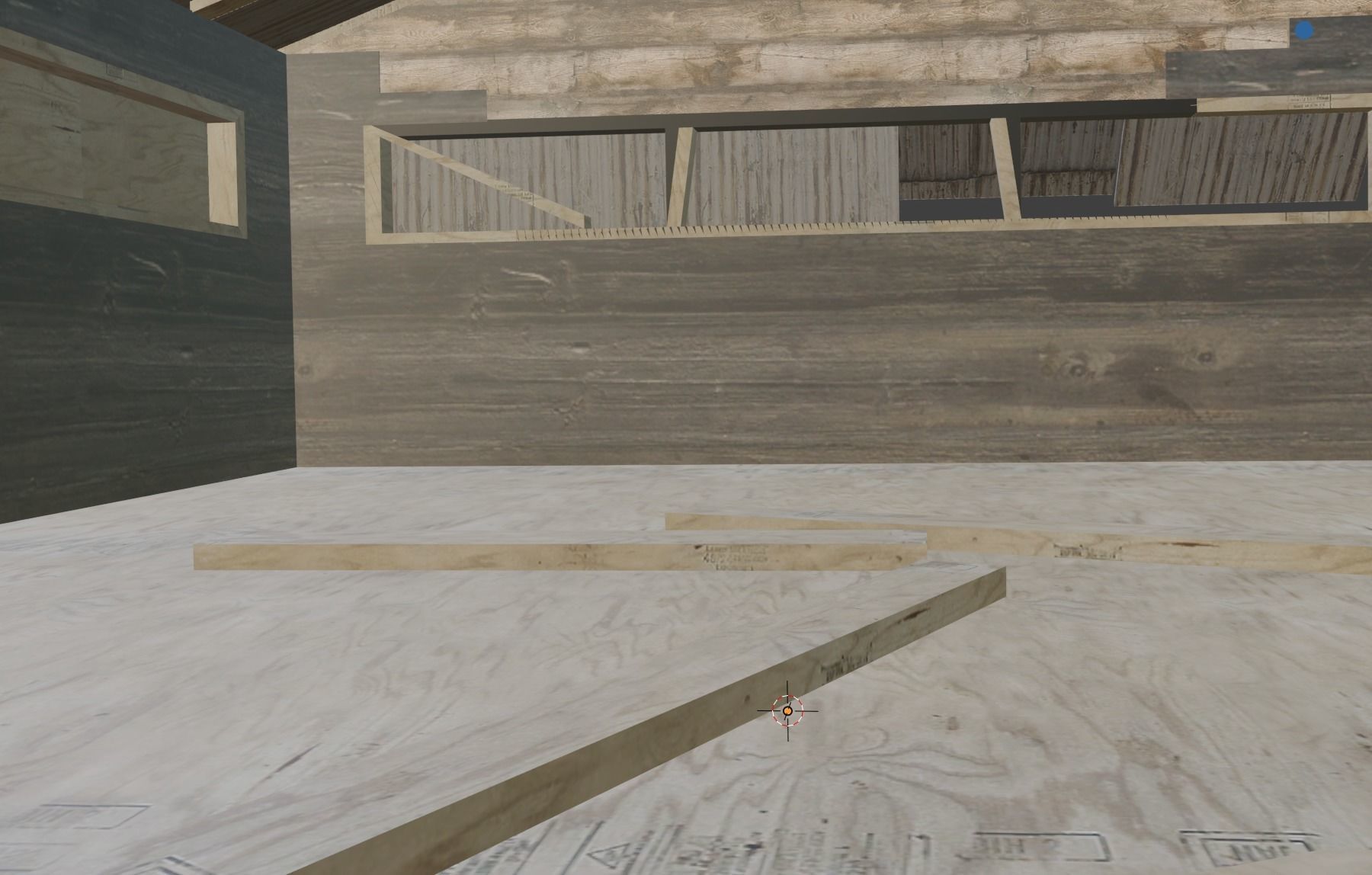 camp house Low-poly 3D model_3