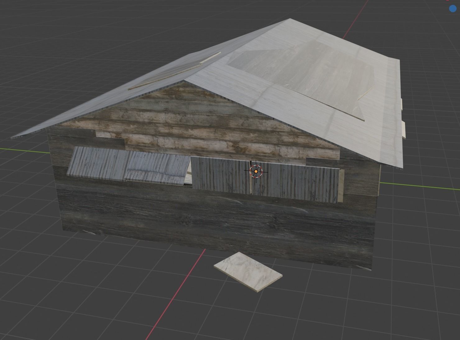 camp house Low-poly 3D model_2