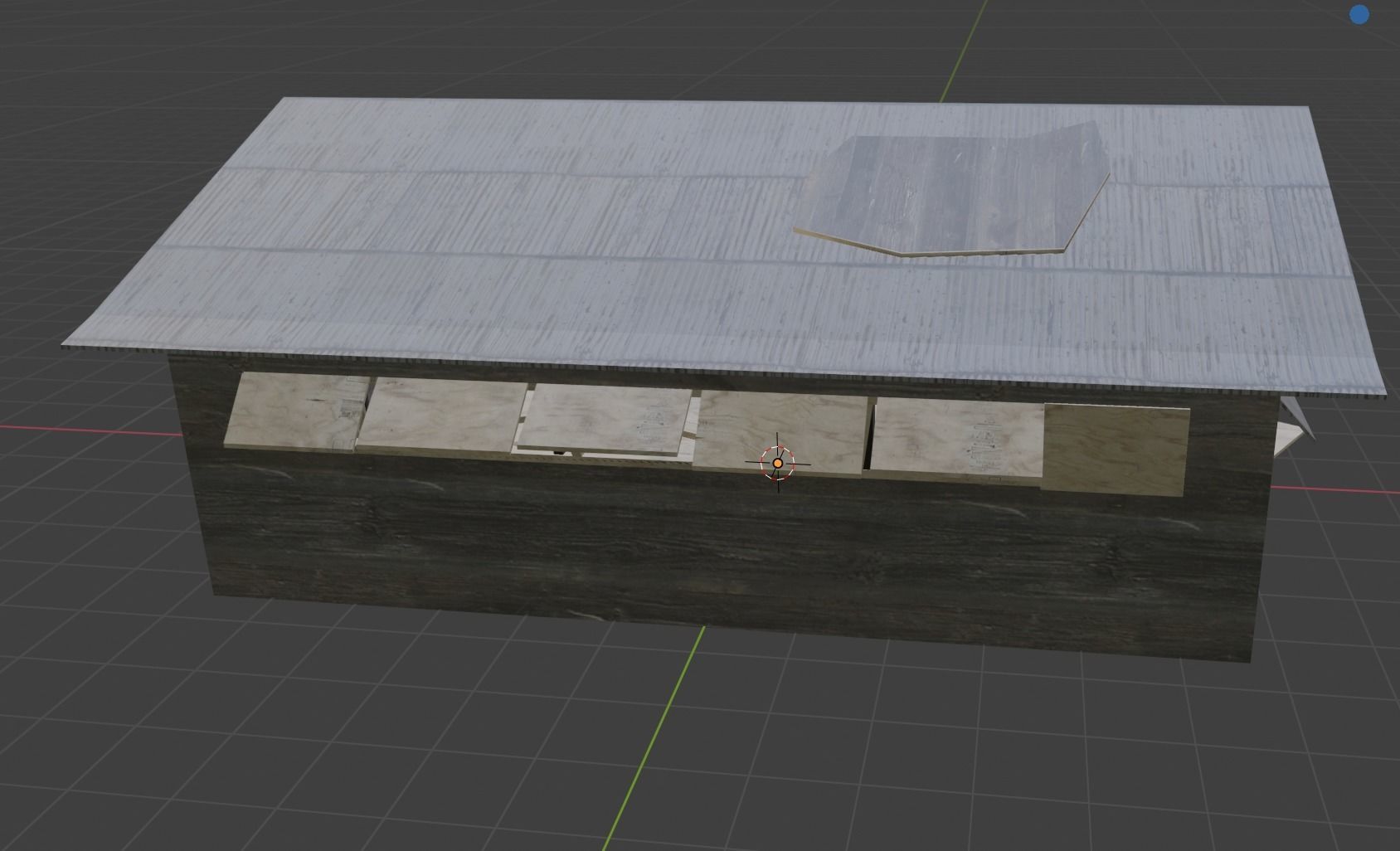 camp house Low-poly 3D model_1