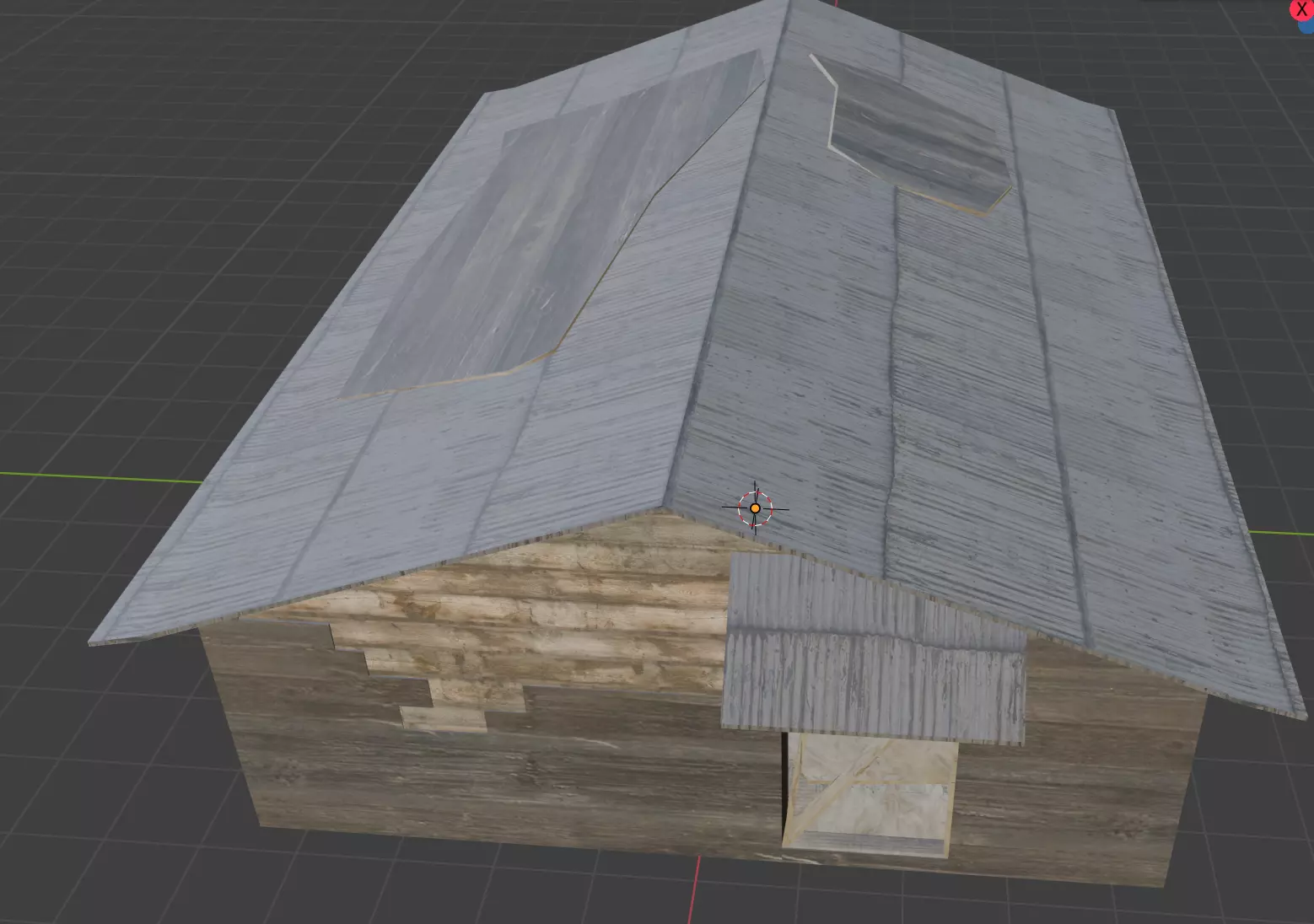 camp house Low-poly 3D model_0