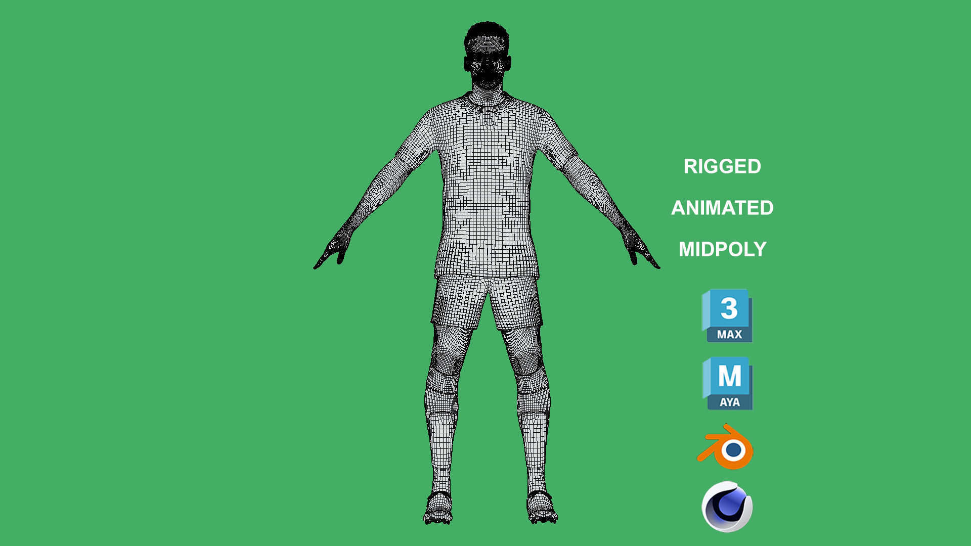 3D Rigged Jamal Musiala Bayern Munich 2024 3D model_11