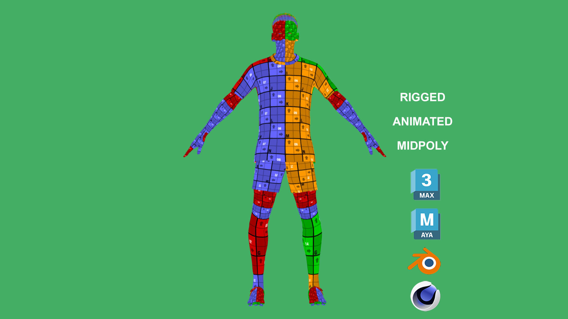 3D Rigged Jamal Musiala Bayern Munich 2024 3D model_12