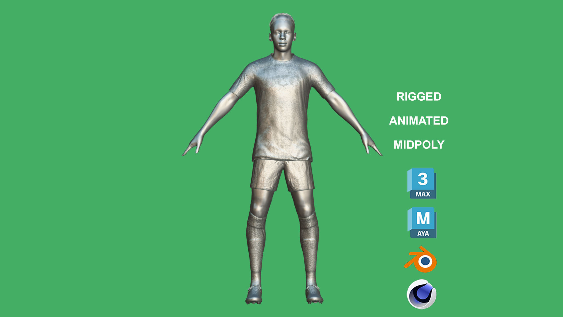 3D Rigged Jamal Musiala Bayern Munich 2024 3D model_10