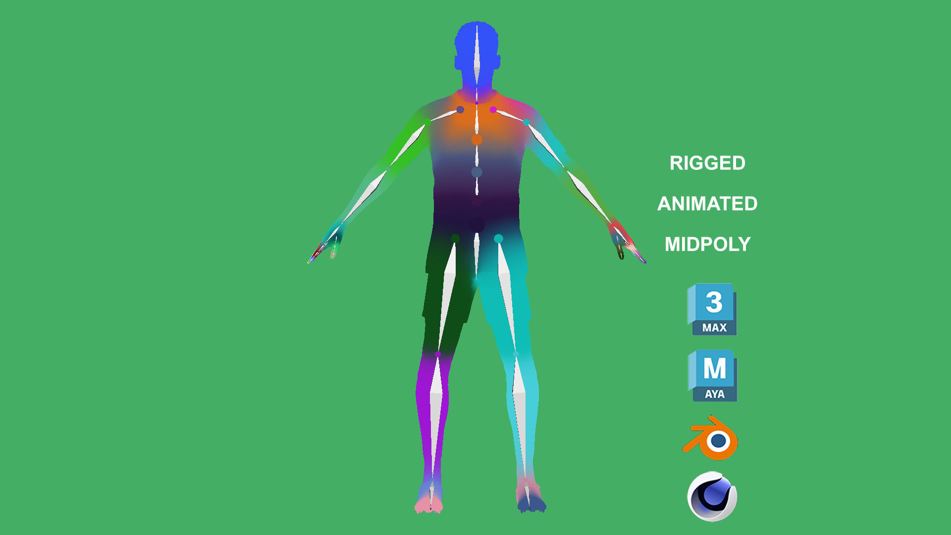 3D Rigged Jamal Musiala Bayern Munich 2024 3D model_9