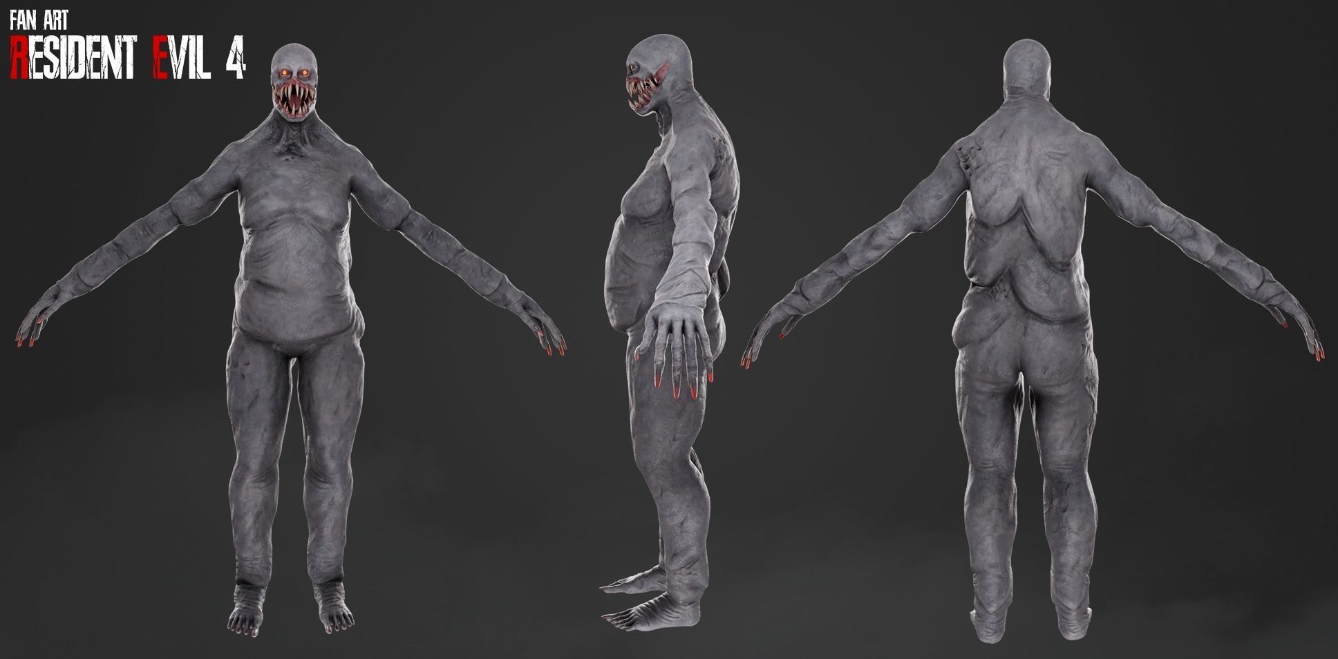 Character Fan art RE4 Regenerator 3D model_7