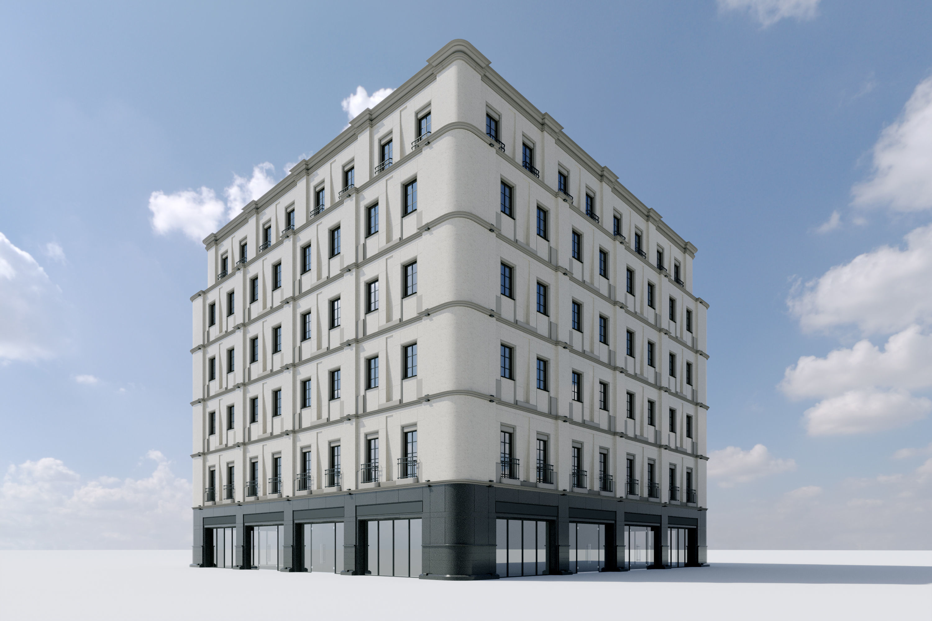 Modular City Building 3D model_3