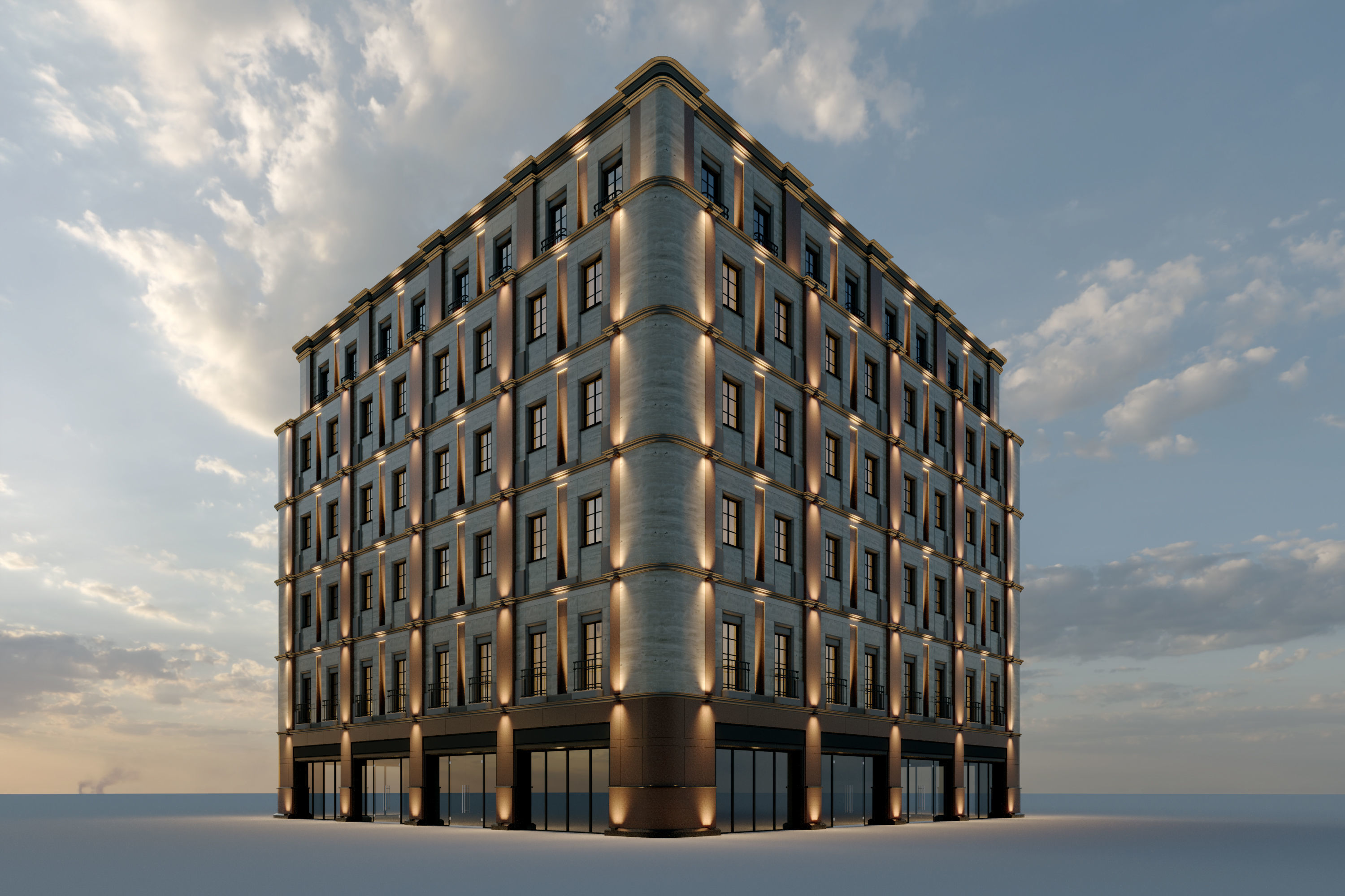 Modular City Building 3D model_2