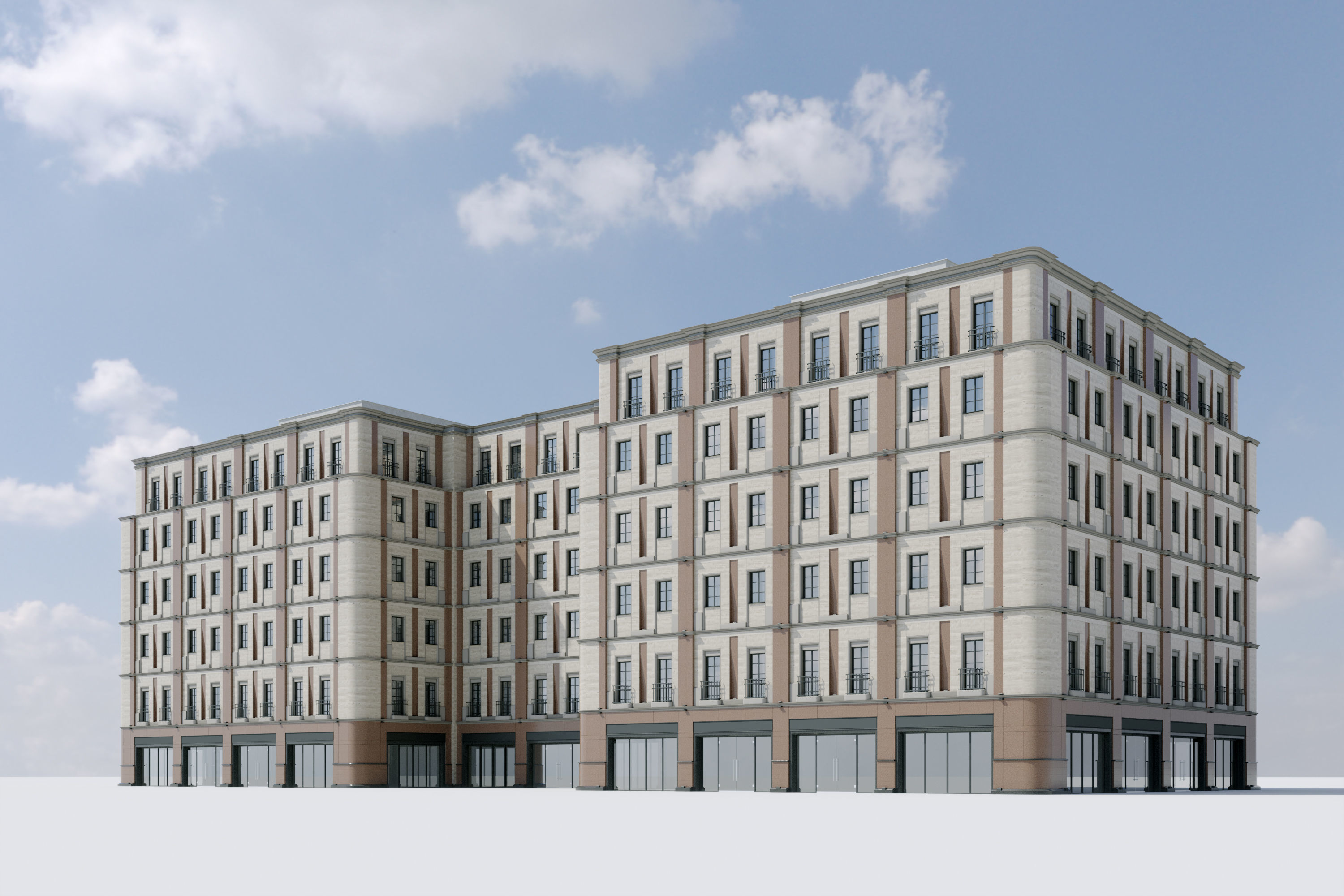 Modular City Building 3D model_6