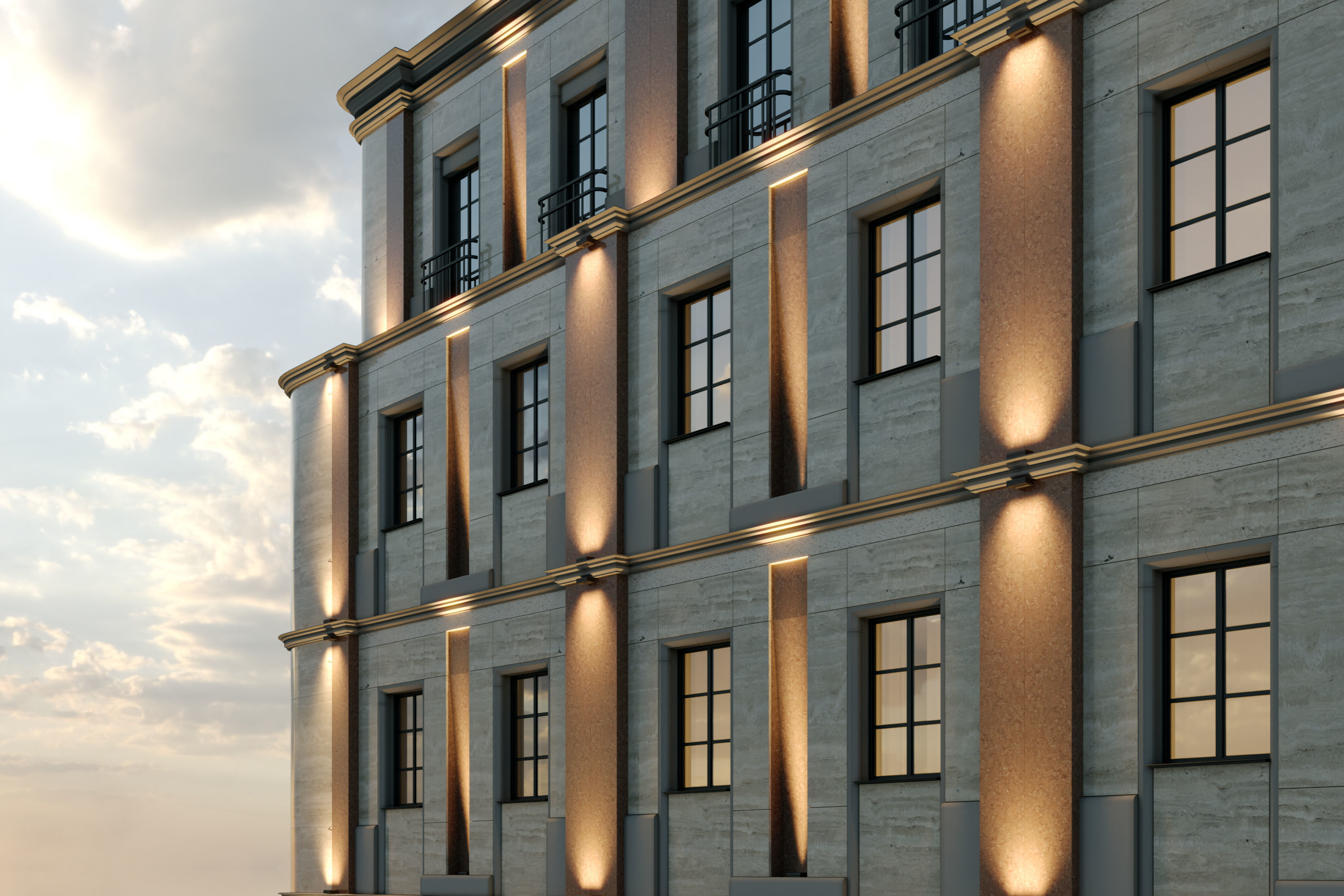 Modular City Building 3D model_8