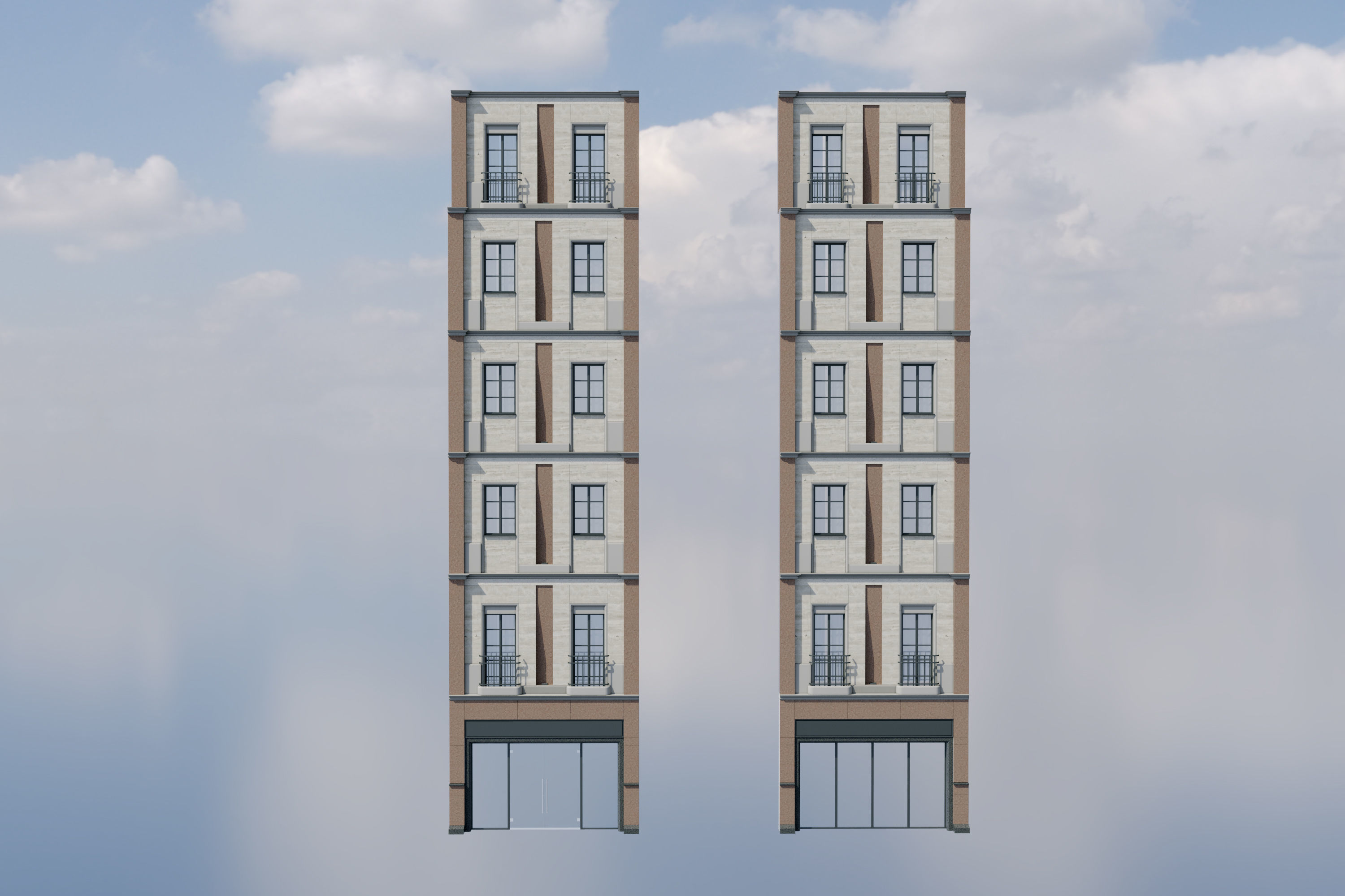 Modular City Building 3D model_10