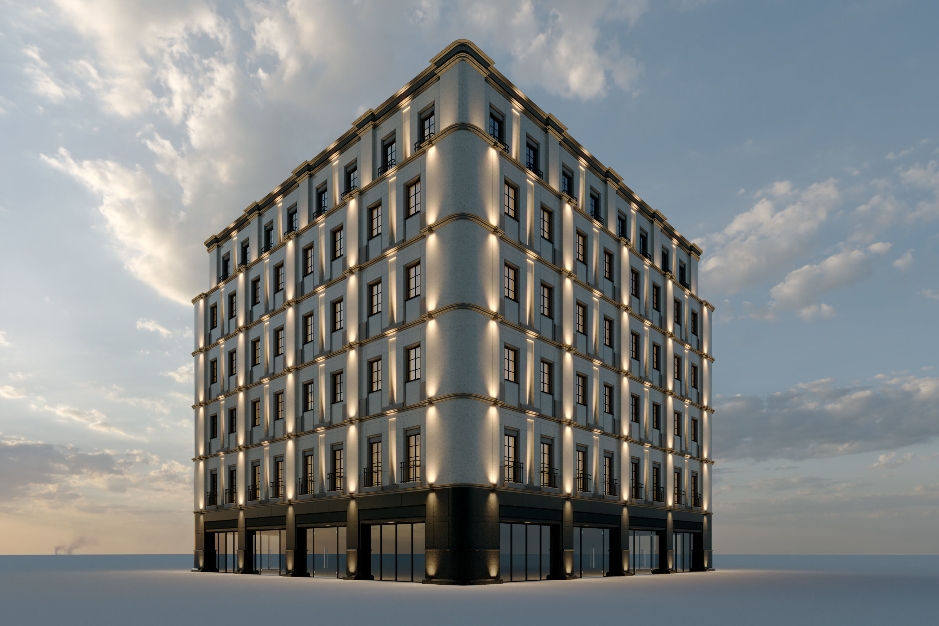 Modular City Building 3D model_4