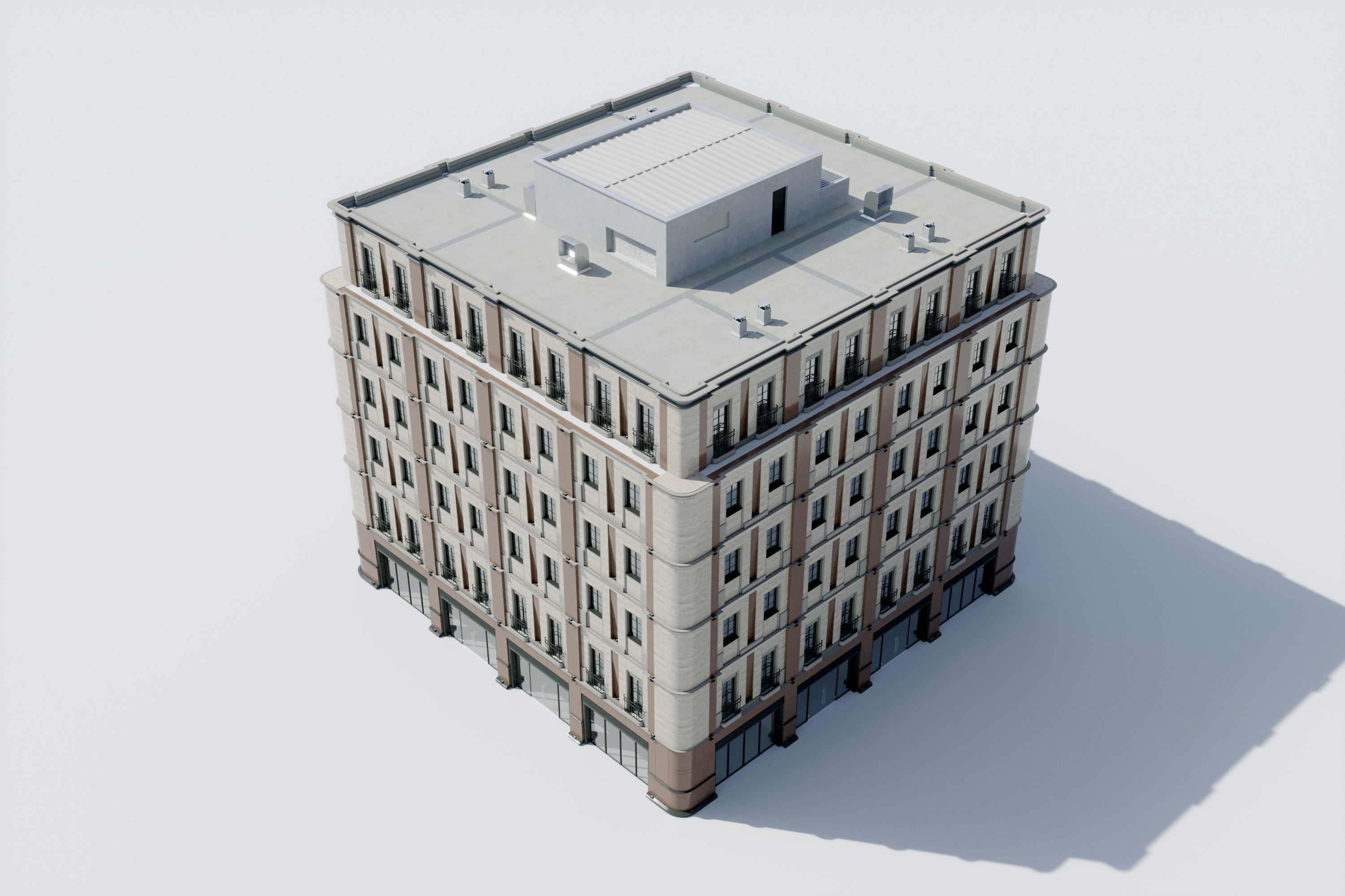 Modular City Building 3D model_5
