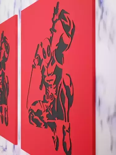 DEADPOOL WALL ART- 3D WALL ART 