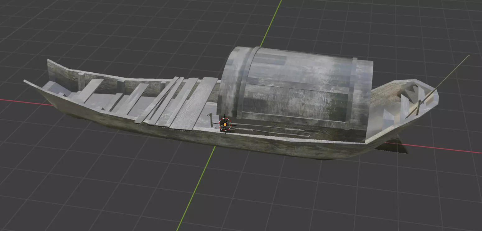 samoan boat Low-poly 3D model_0