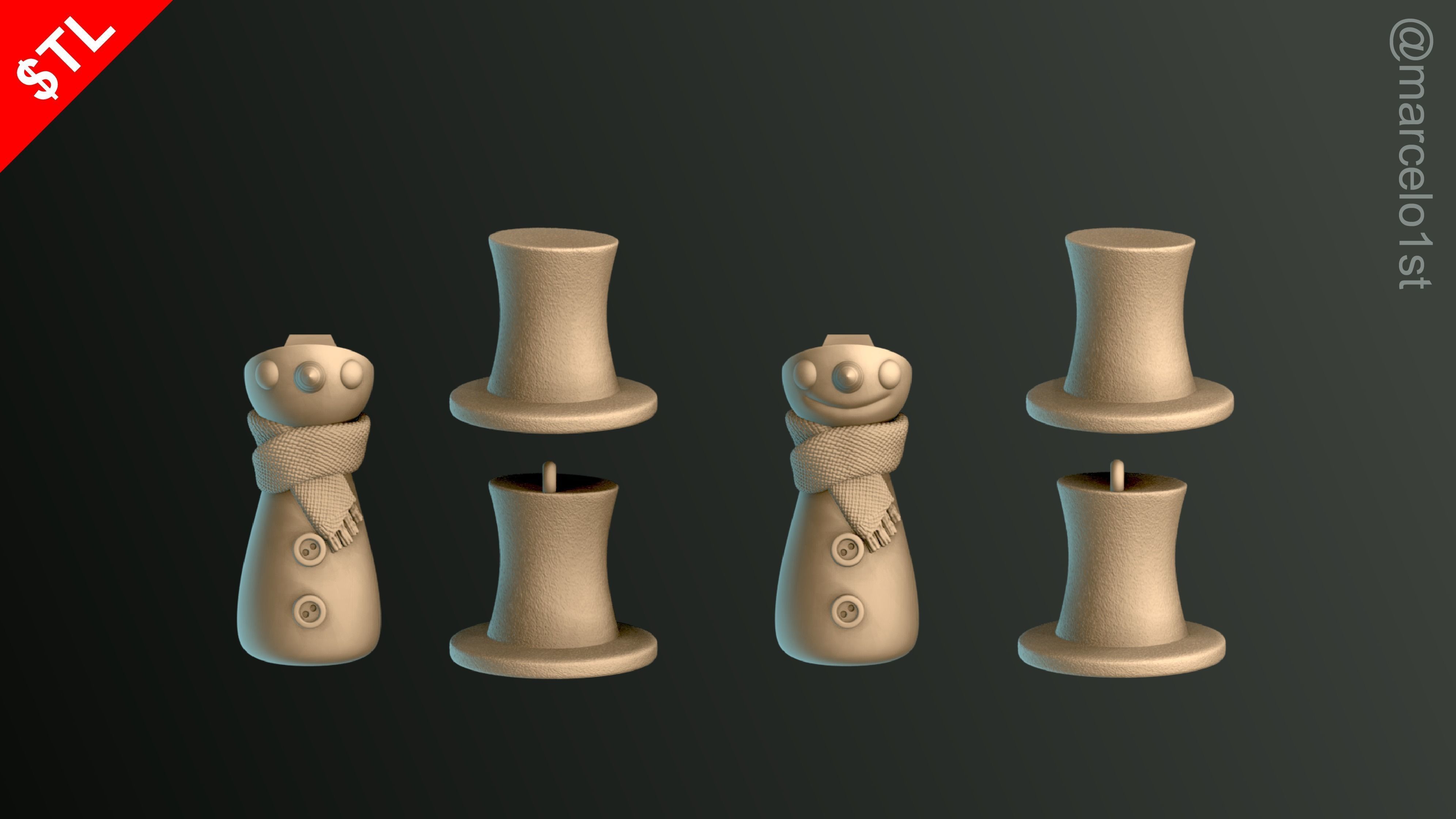 SNOWMAN FOR CHRISTMAS DECORATION 02 3D print model_1