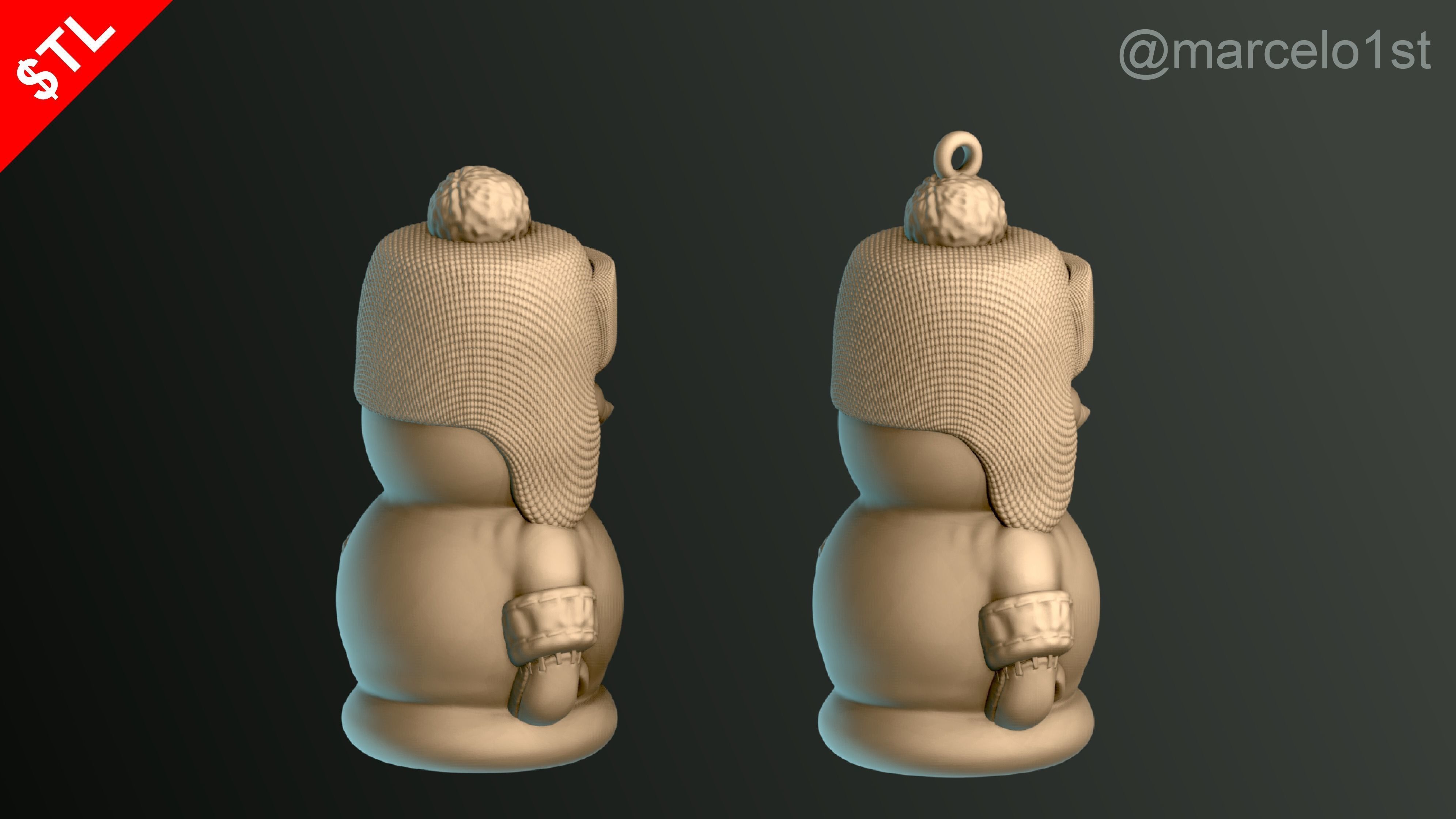 SNOWMAN FOR CHRISTMAS DECORATION 02 3D print model_29