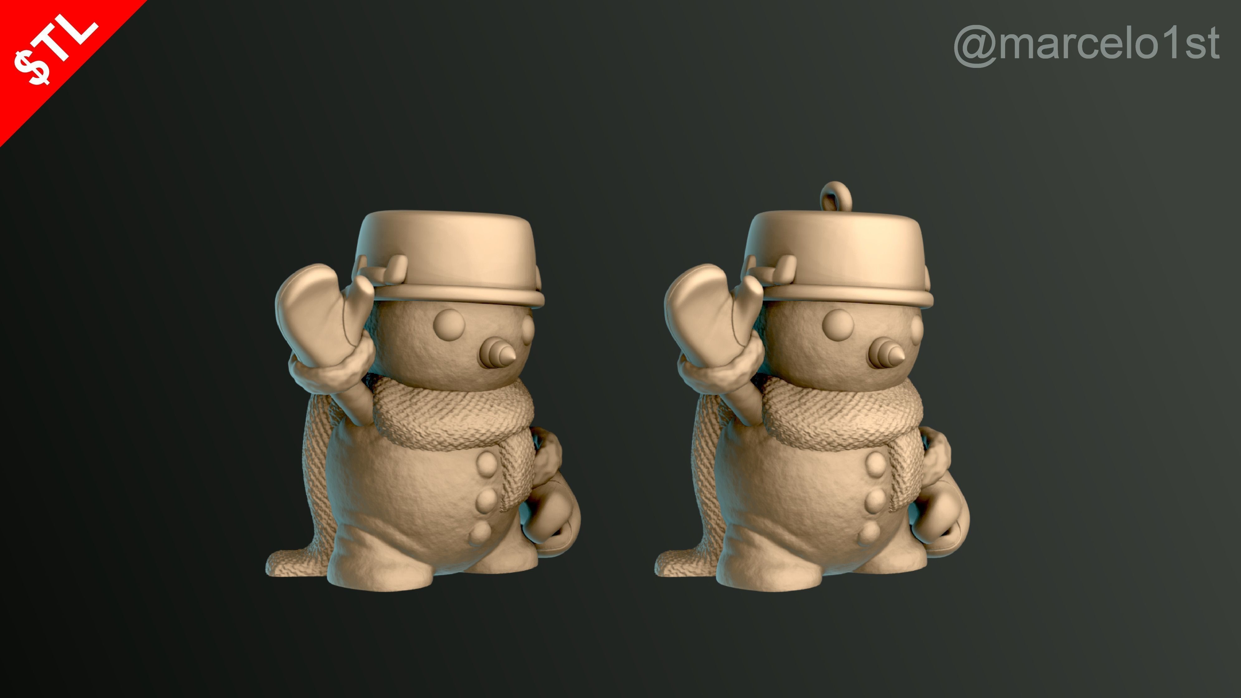 SNOWMAN FOR CHRISTMAS DECORATION 02 3D print model_22