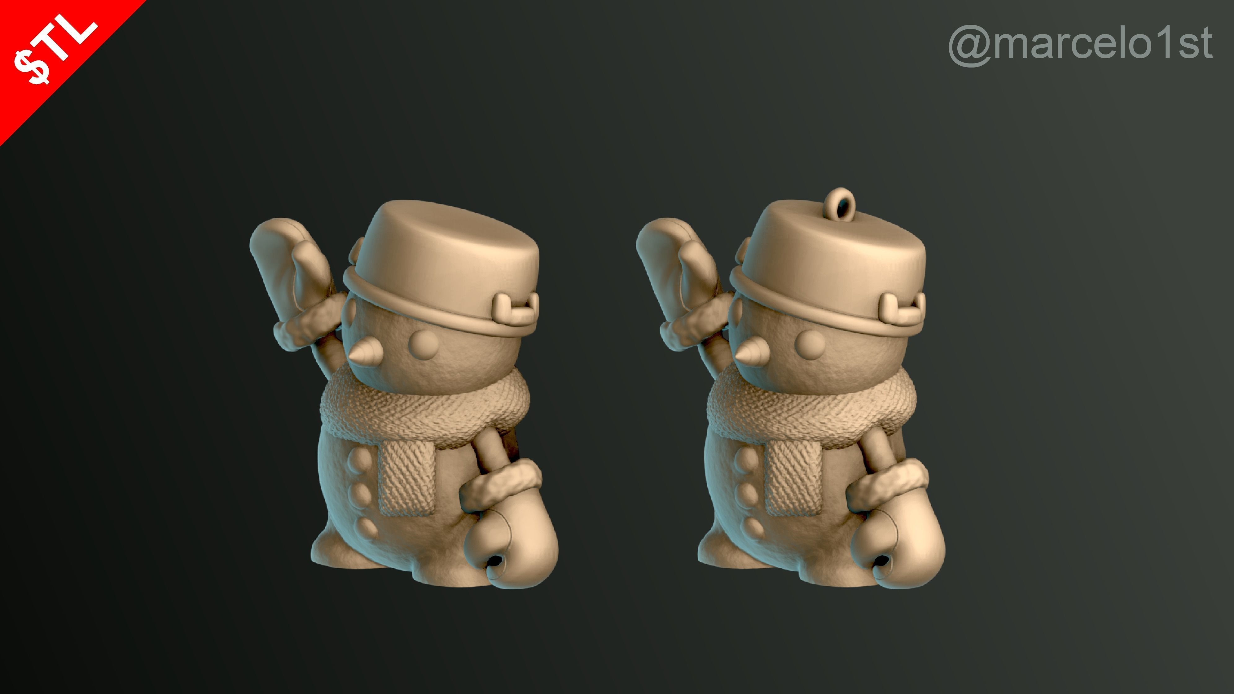 SNOWMAN FOR CHRISTMAS DECORATION 02 3D print model_25