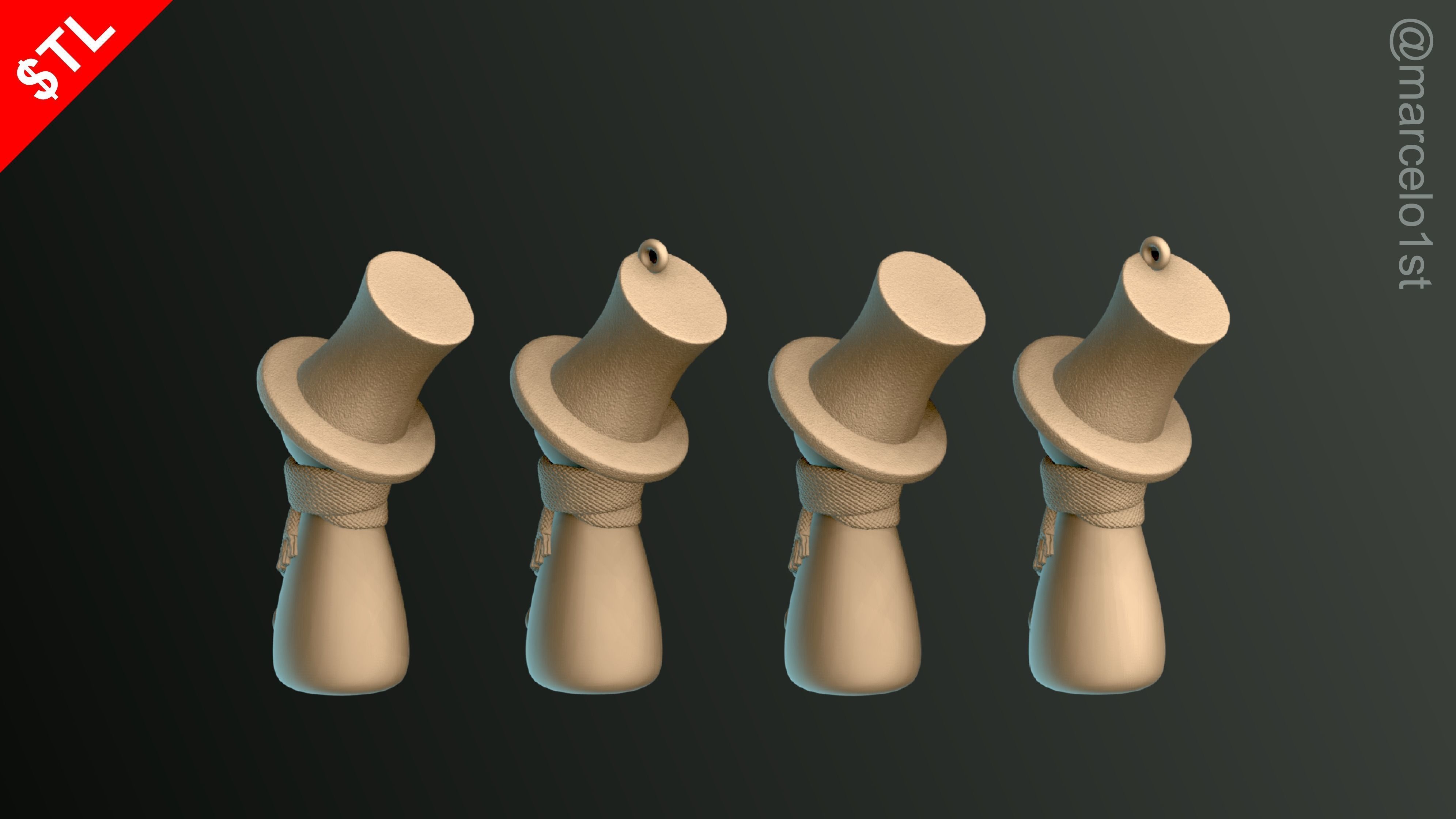 SNOWMAN FOR CHRISTMAS DECORATION 02 3D print model_5