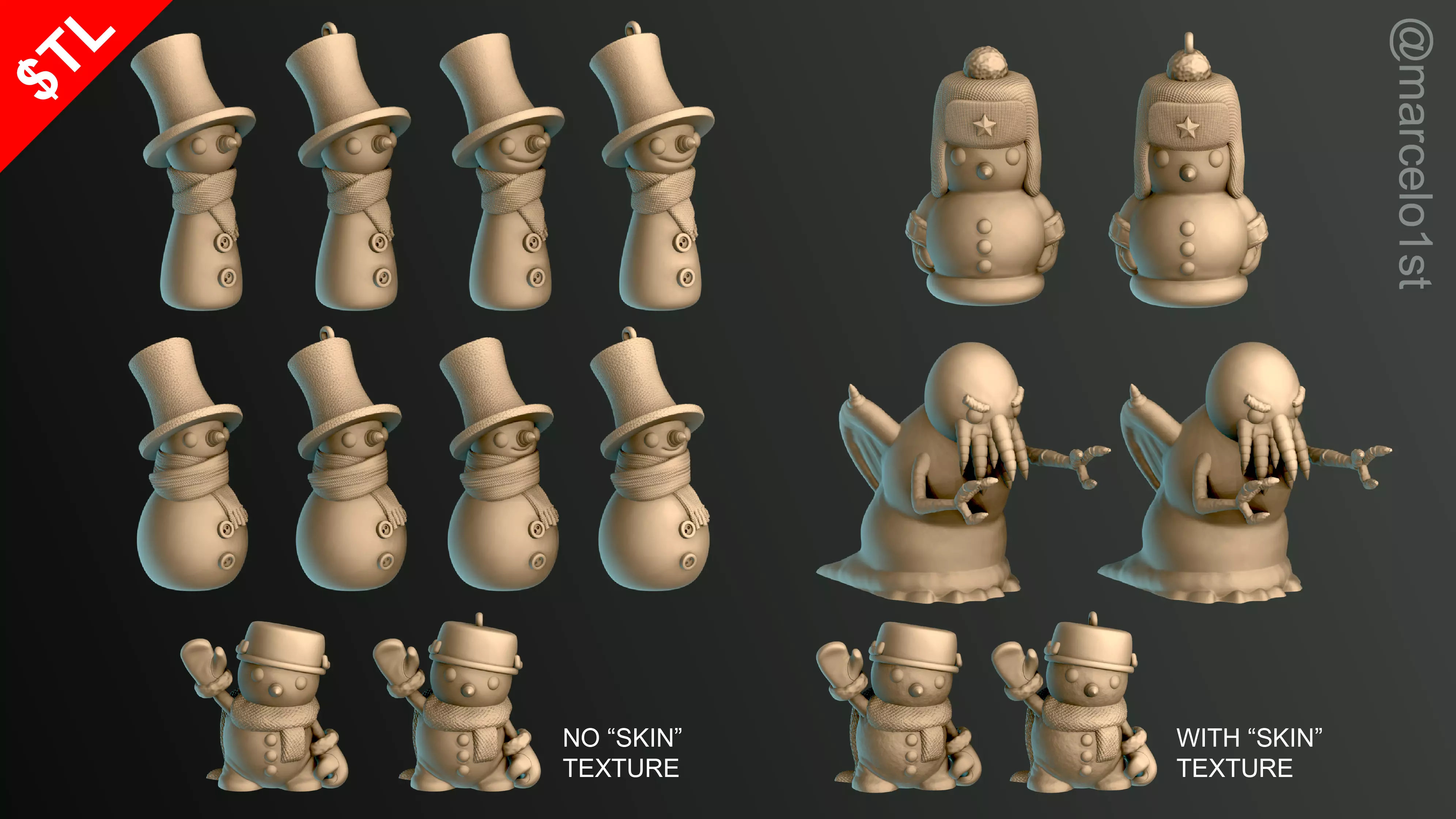 SNOWMAN FOR CHRISTMAS DECORATION 02 3D print model_0