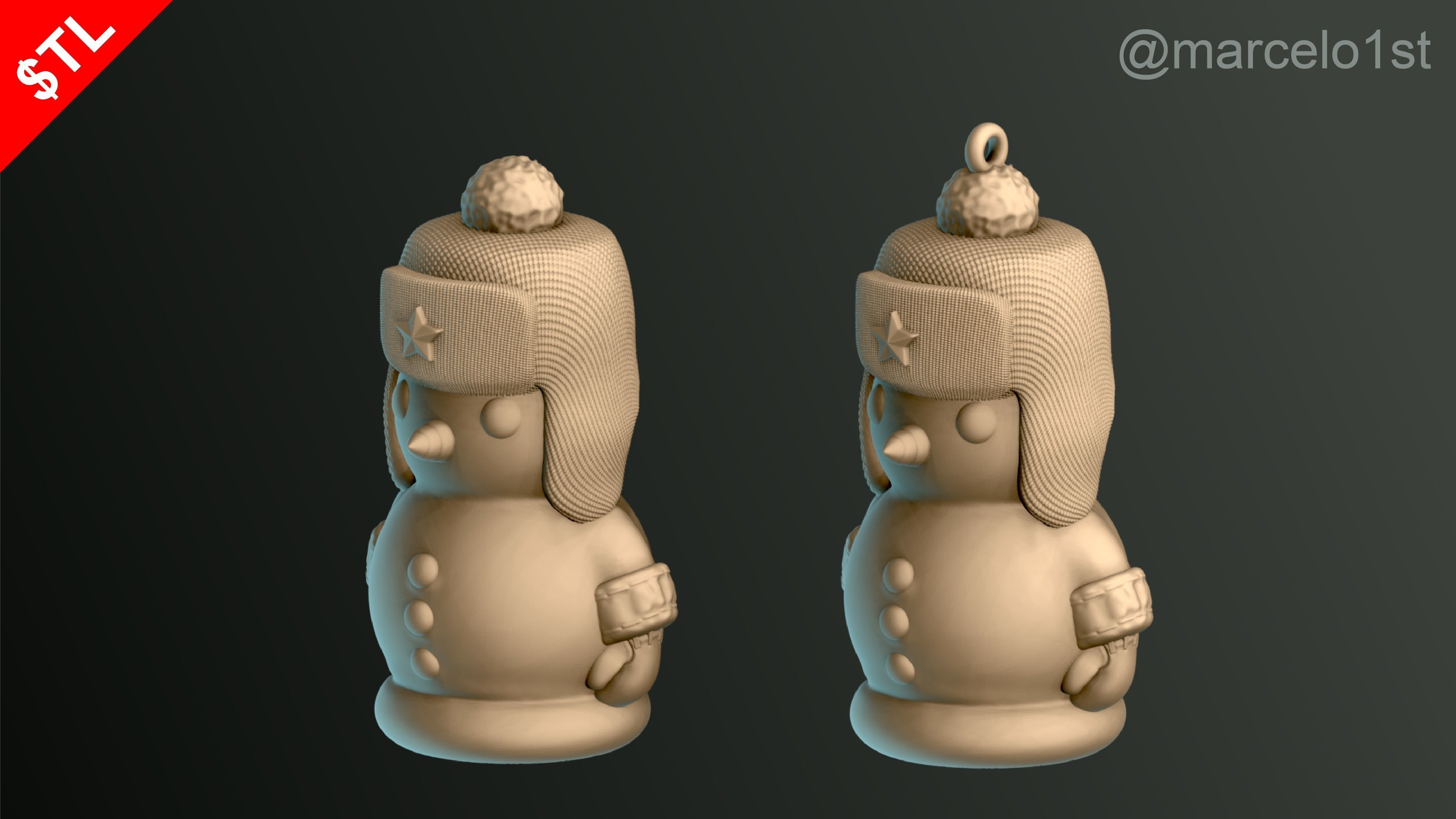 SNOWMAN FOR CHRISTMAS DECORATION 02 3D print model_31