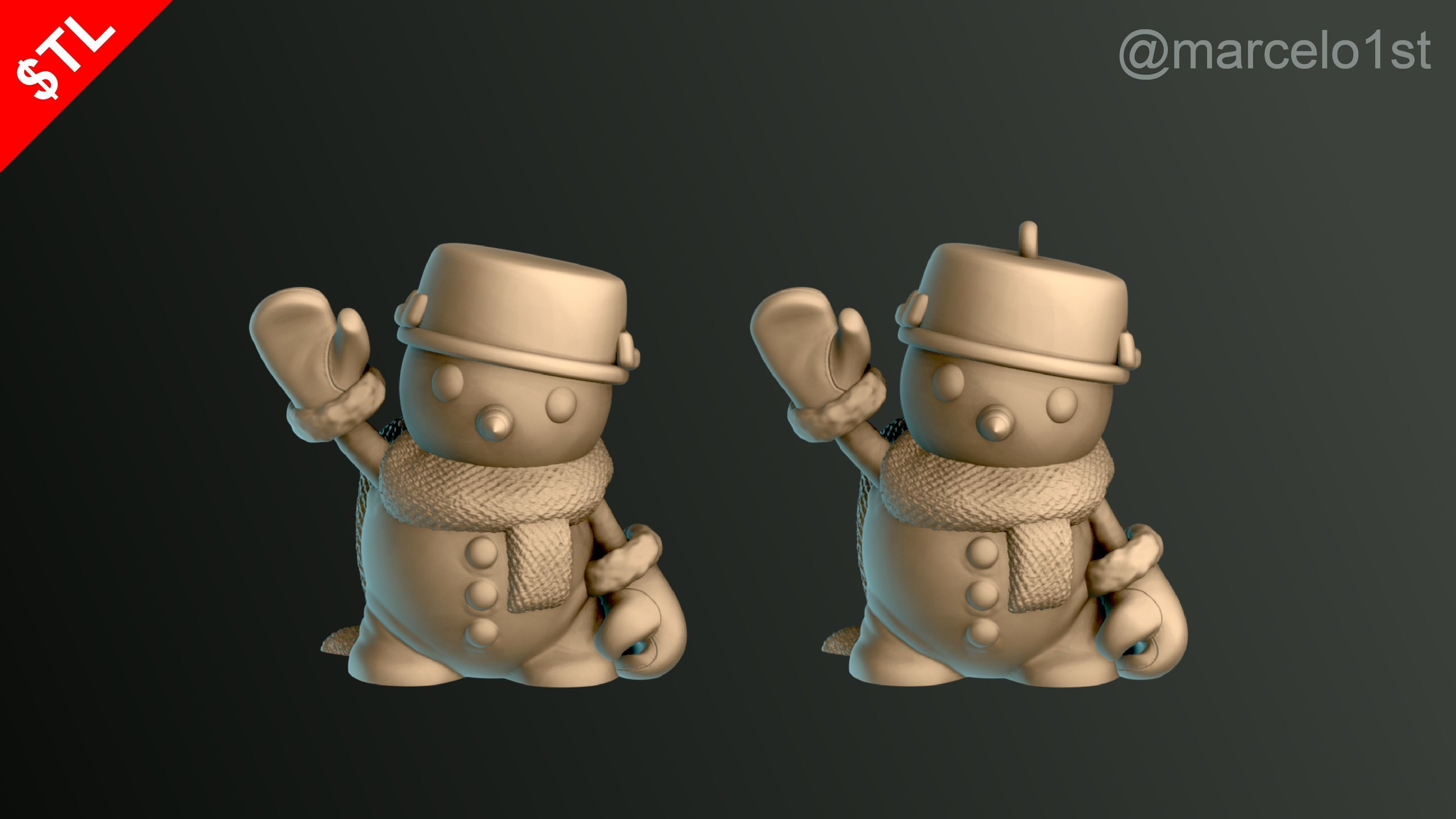 SNOWMAN FOR CHRISTMAS DECORATION 02 3D print model_20