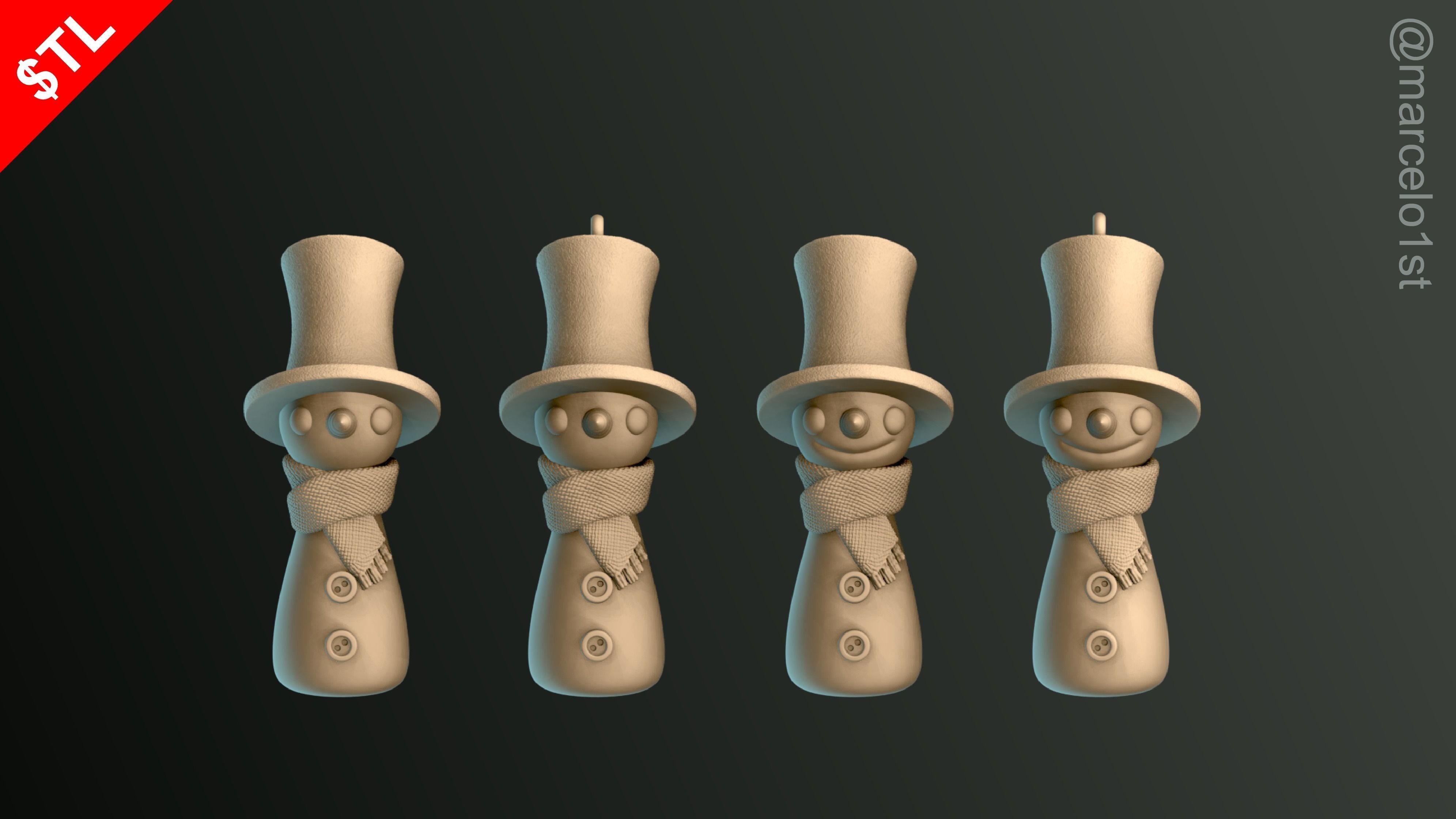 SNOWMAN FOR CHRISTMAS DECORATION 02 3D print model_2