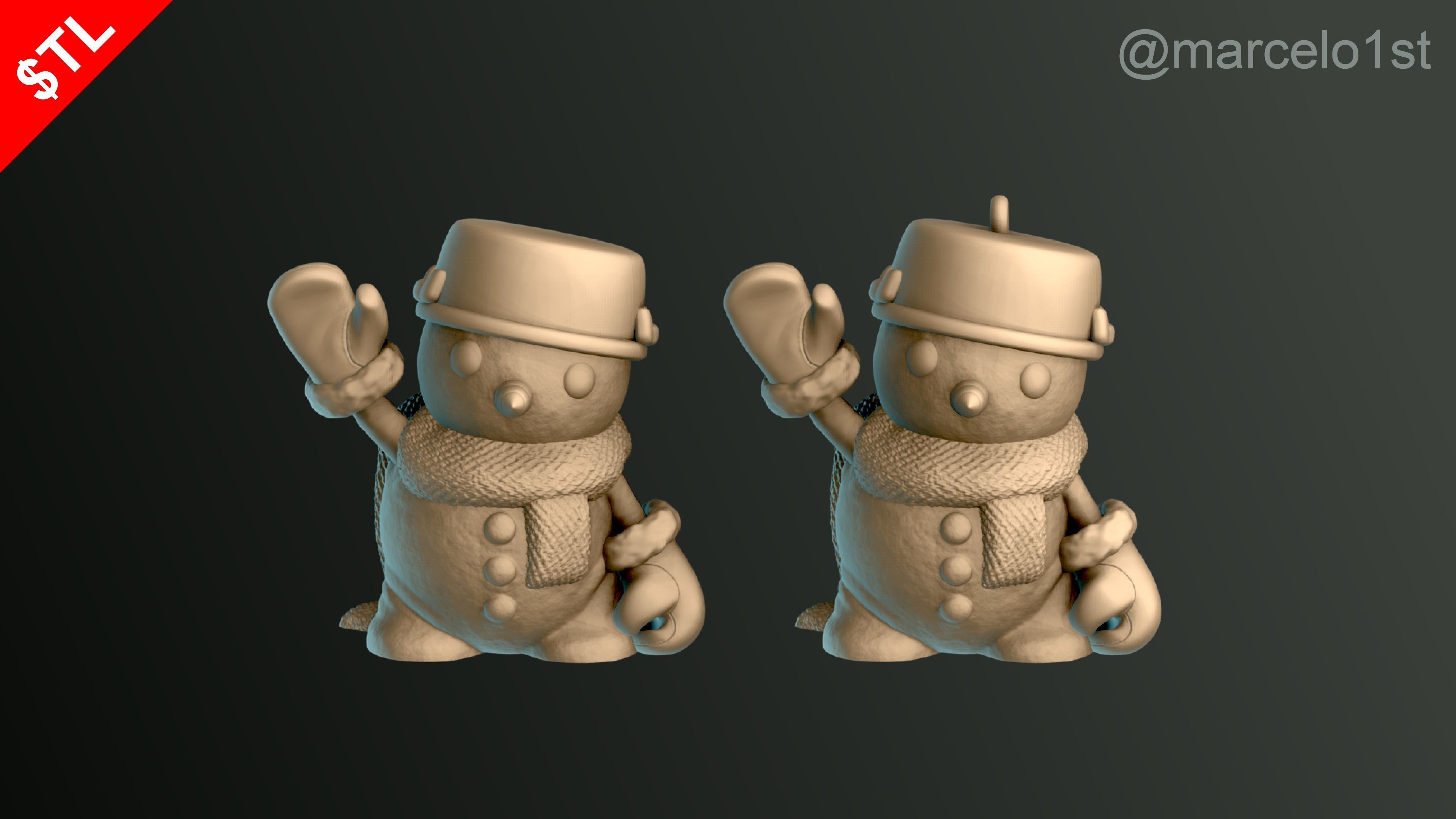 SNOWMAN FOR CHRISTMAS DECORATION 02 3D print model_26