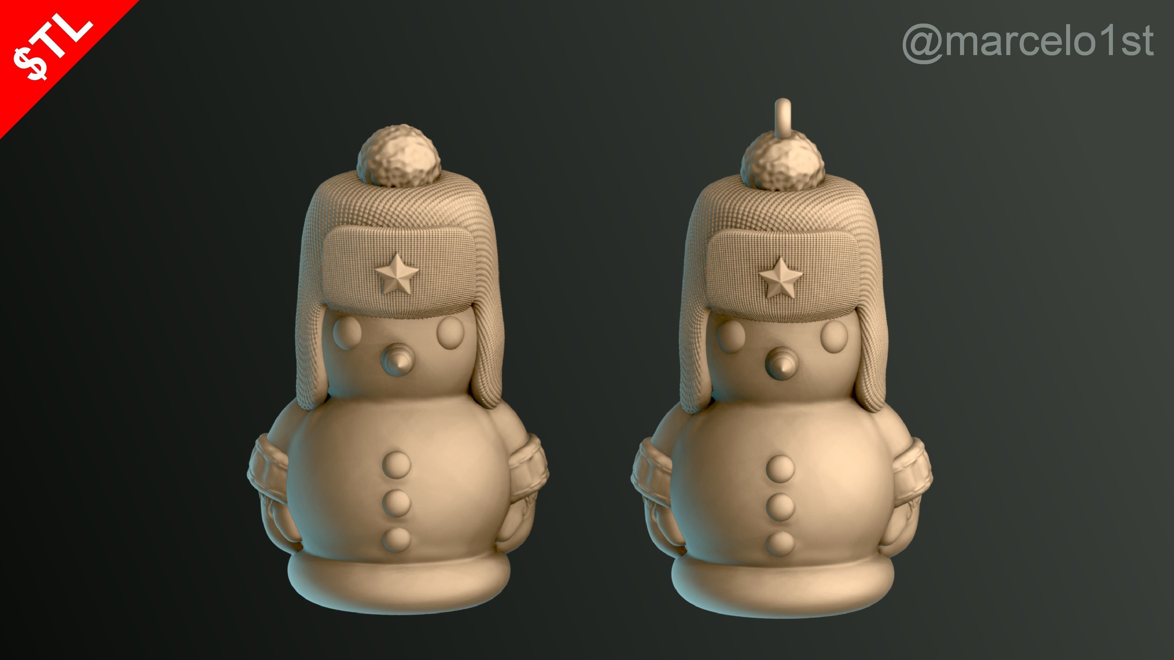 SNOWMAN FOR CHRISTMAS DECORATION 02 3D print model_27