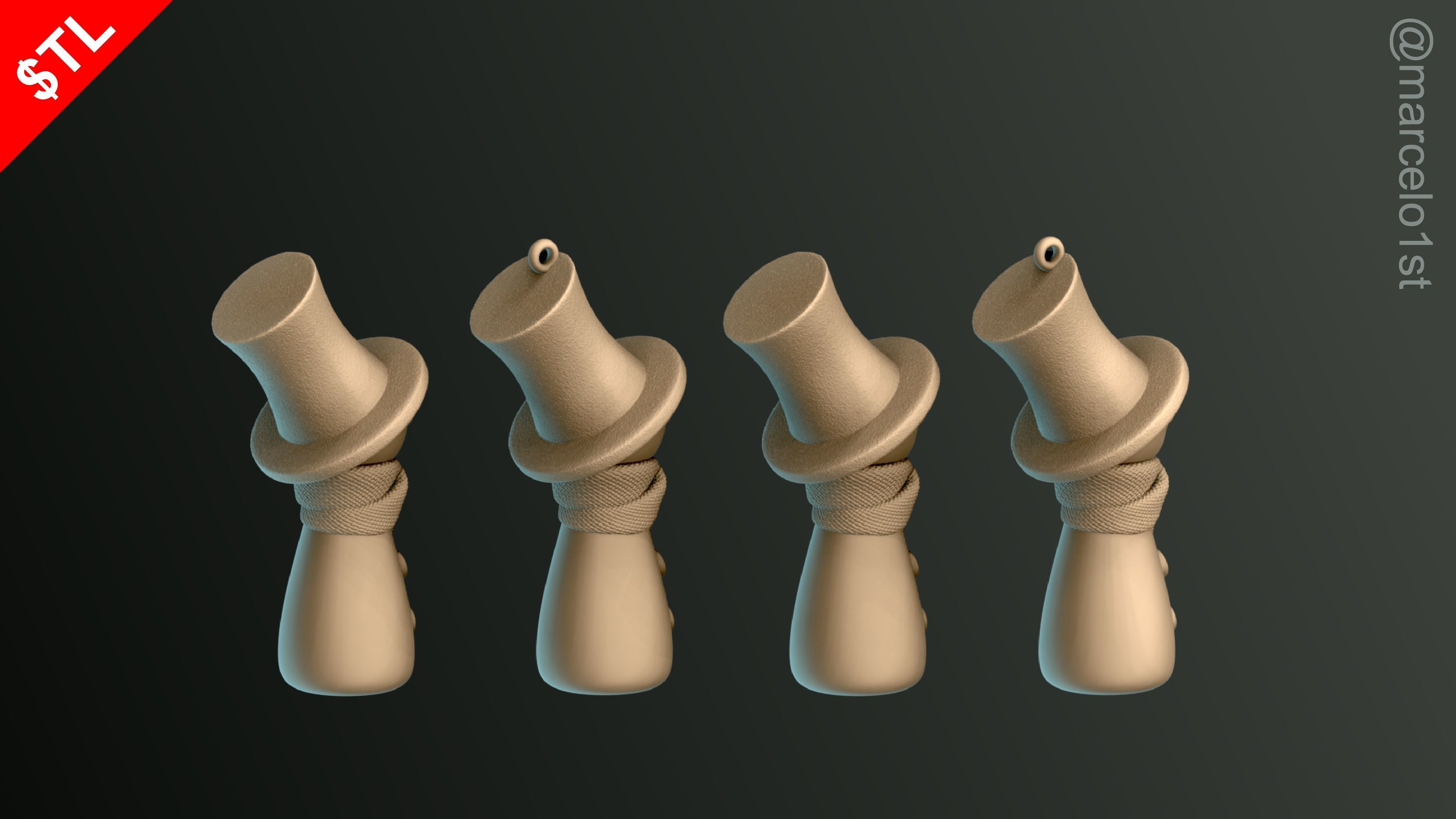 SNOWMAN FOR CHRISTMAS DECORATION 02 3D print model_4