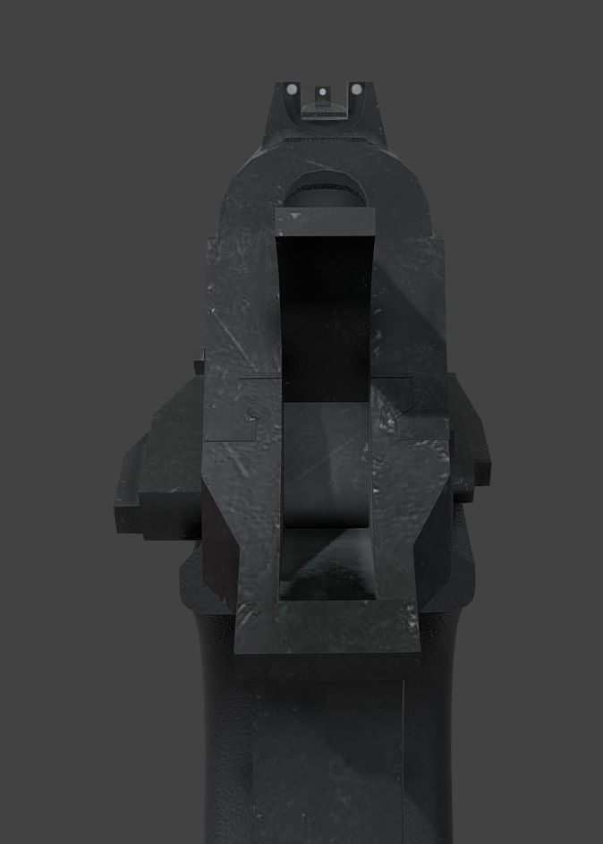 ROK Army Daewoo K5 Pistol Low-poly 3D model_6