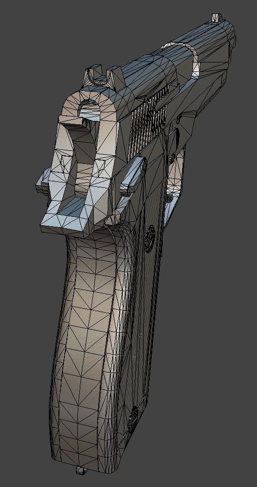 ROK Army Daewoo K5 Pistol Low-poly 3D model_10