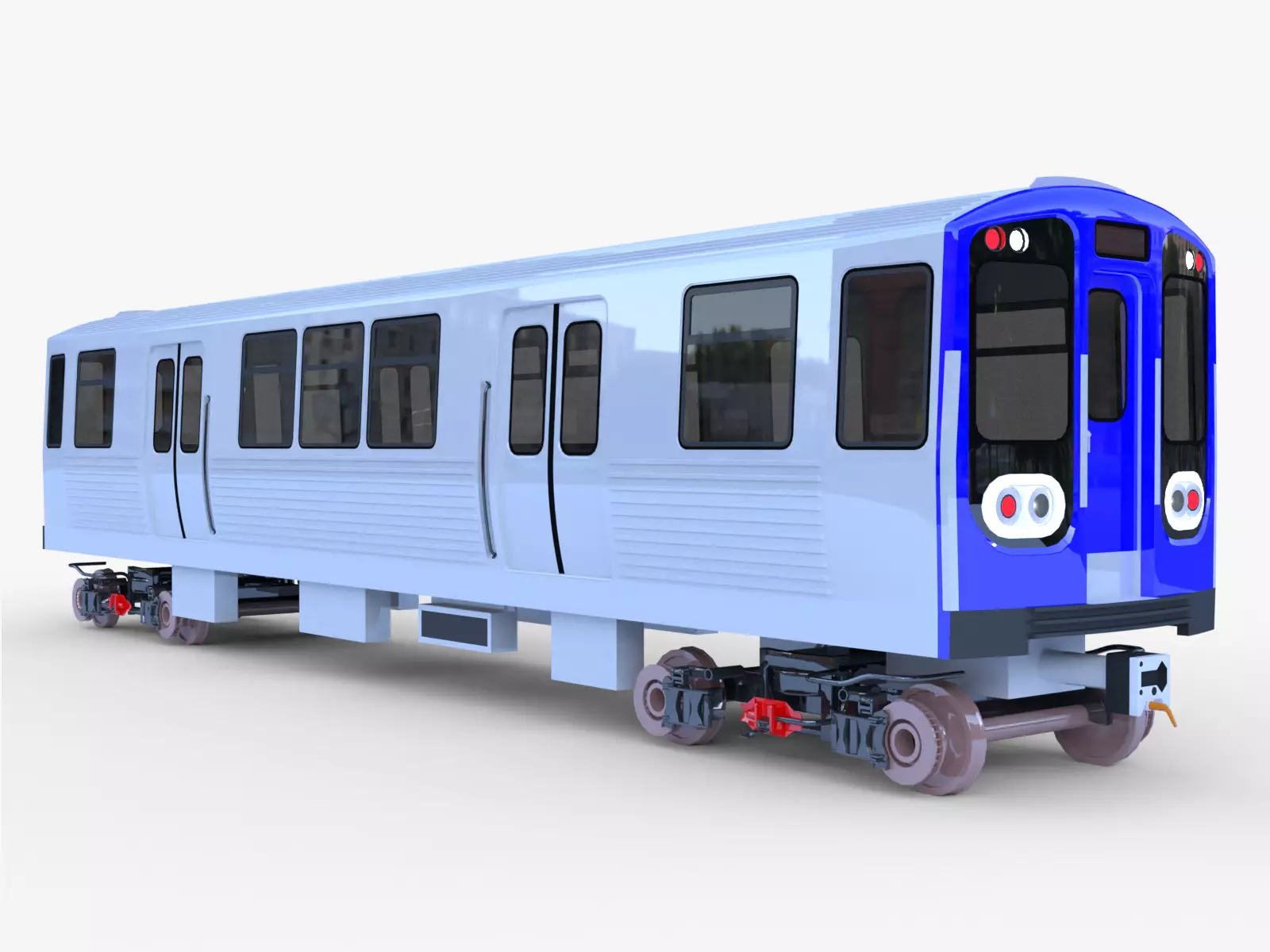 Chicago metro train 3D model_0