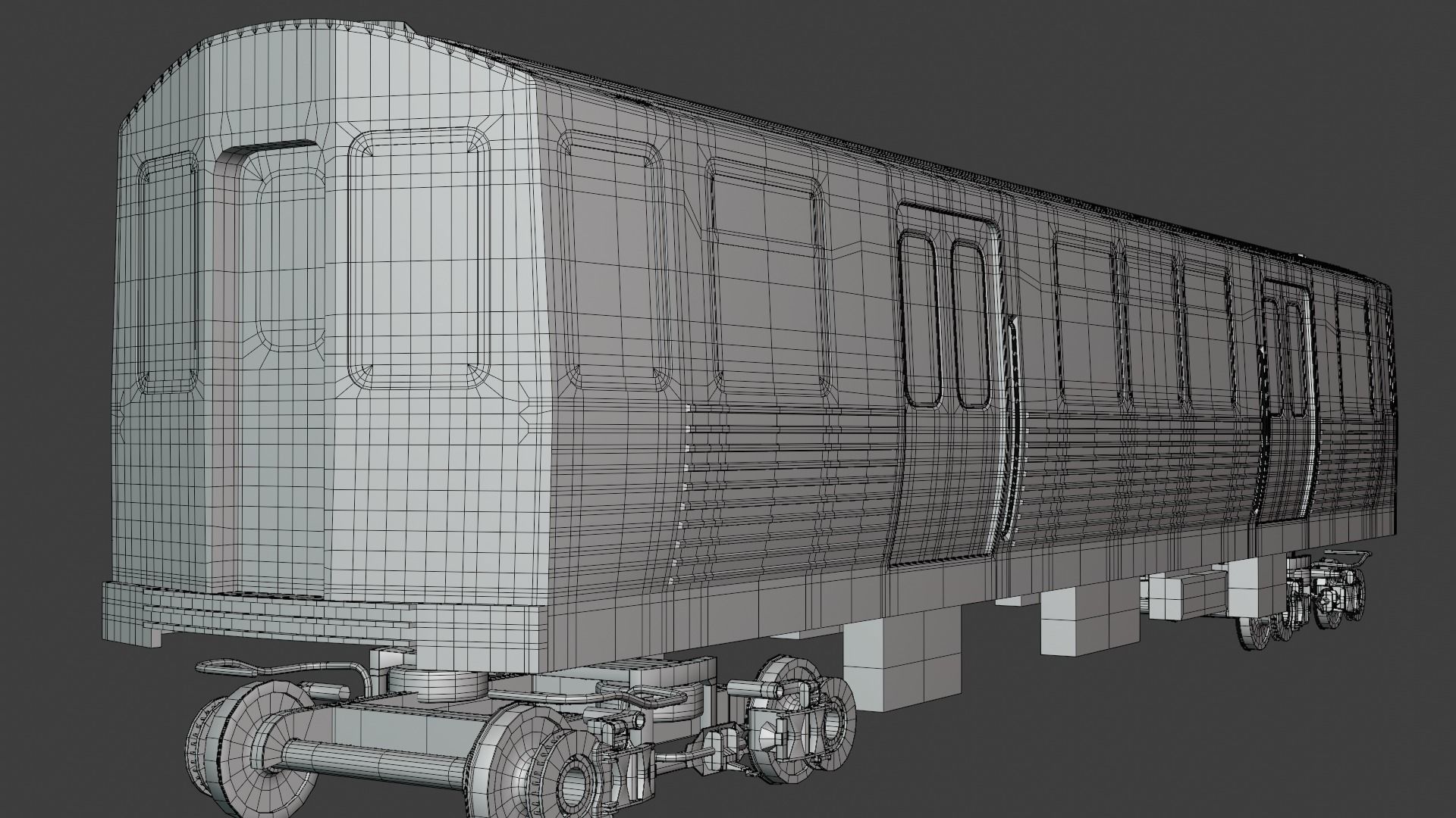 Chicago metro train 3D model_8