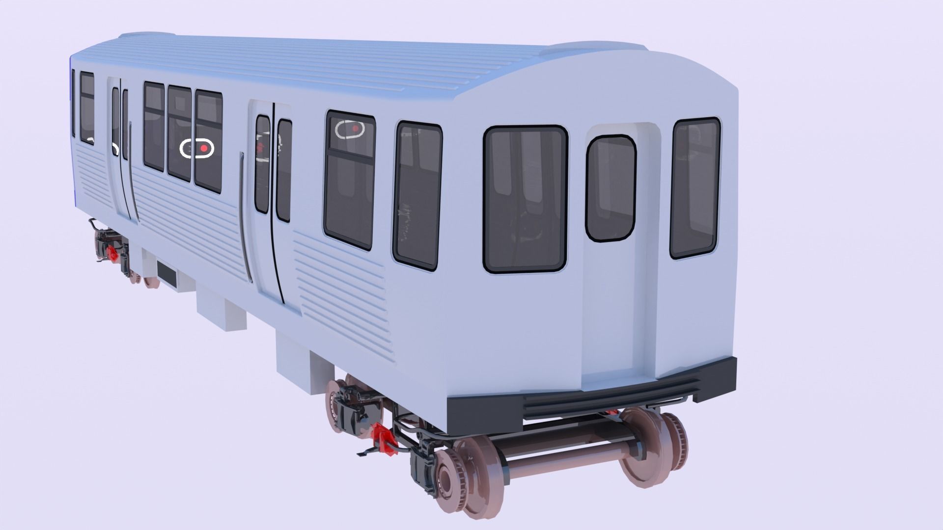 Chicago metro train 3D model_11