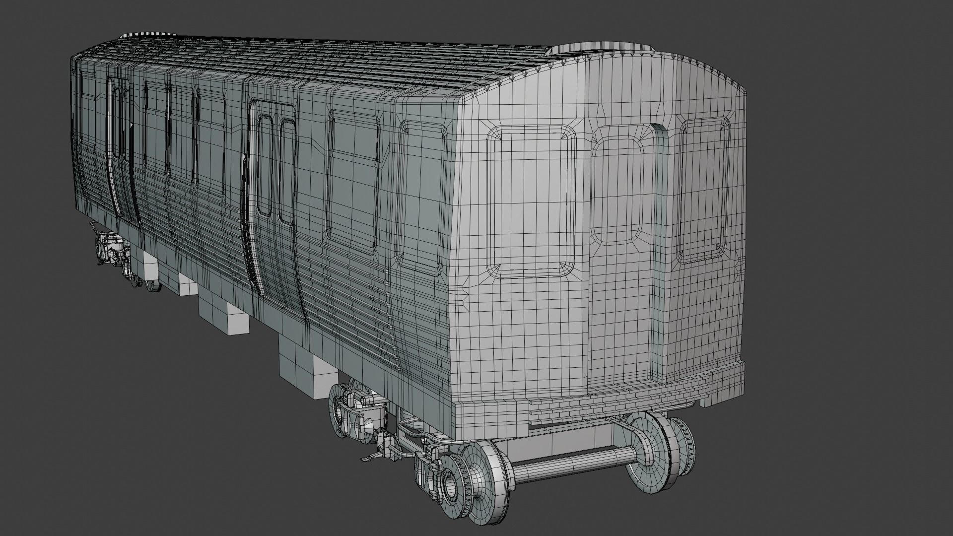 Chicago metro train 3D model_12
