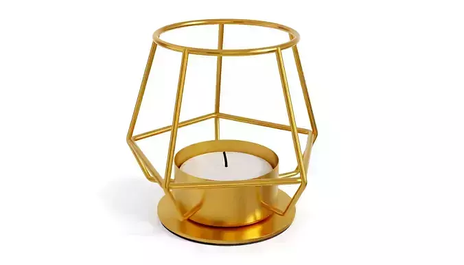 Brass Candle 3D Model
