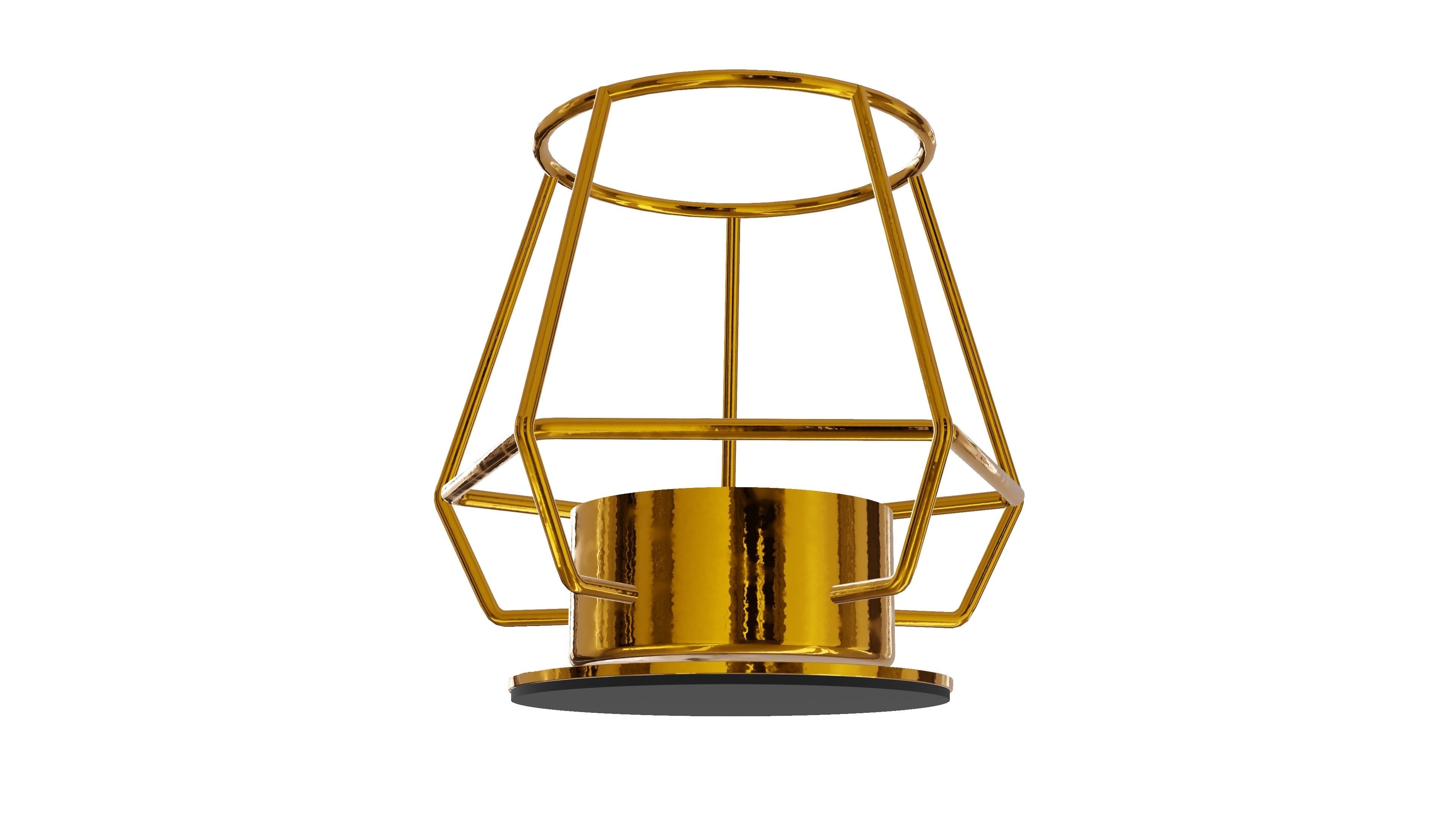 Brass Candle 3D Model 3D model_6