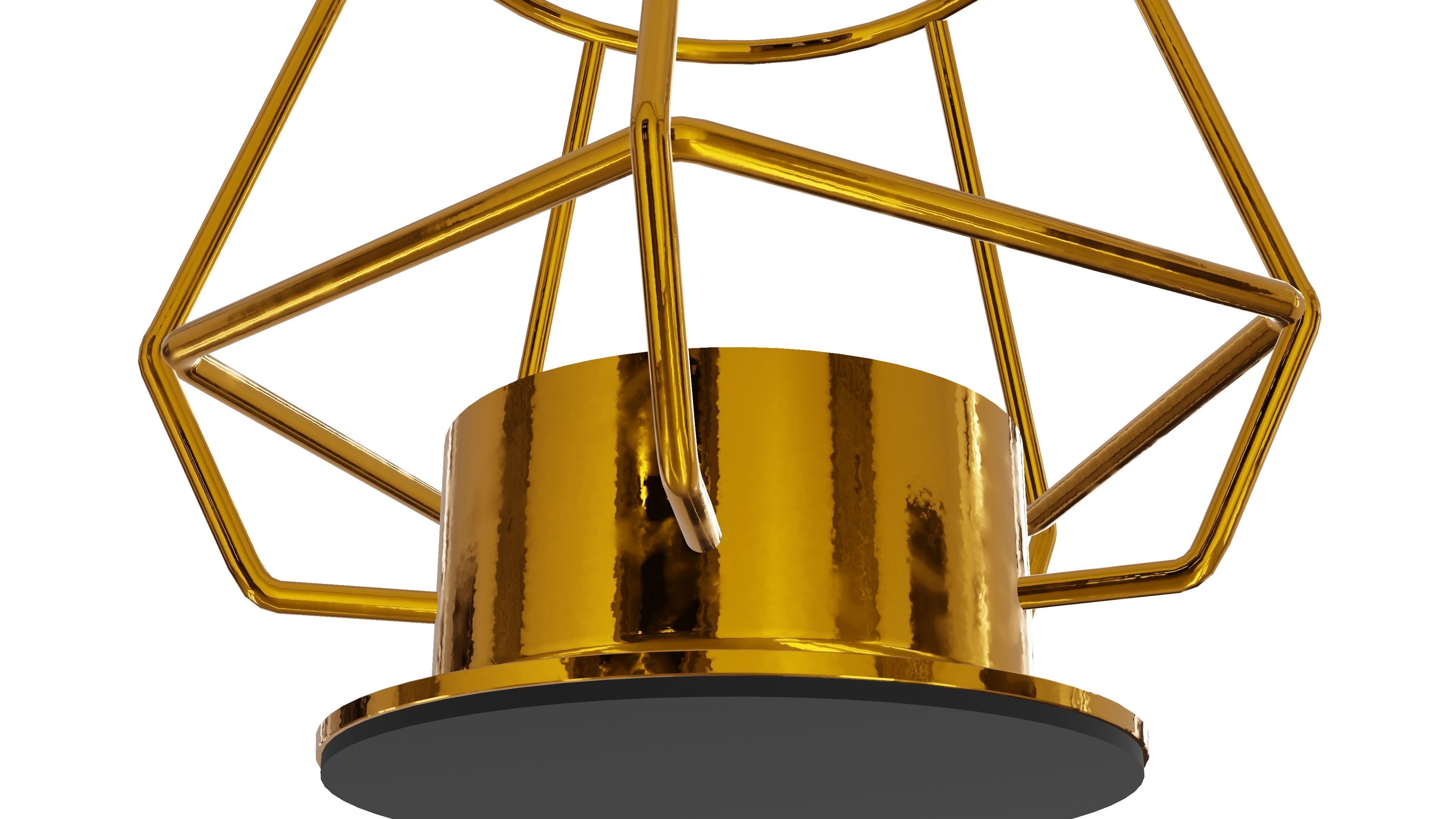 Brass Candle 3D Model 3D model_1