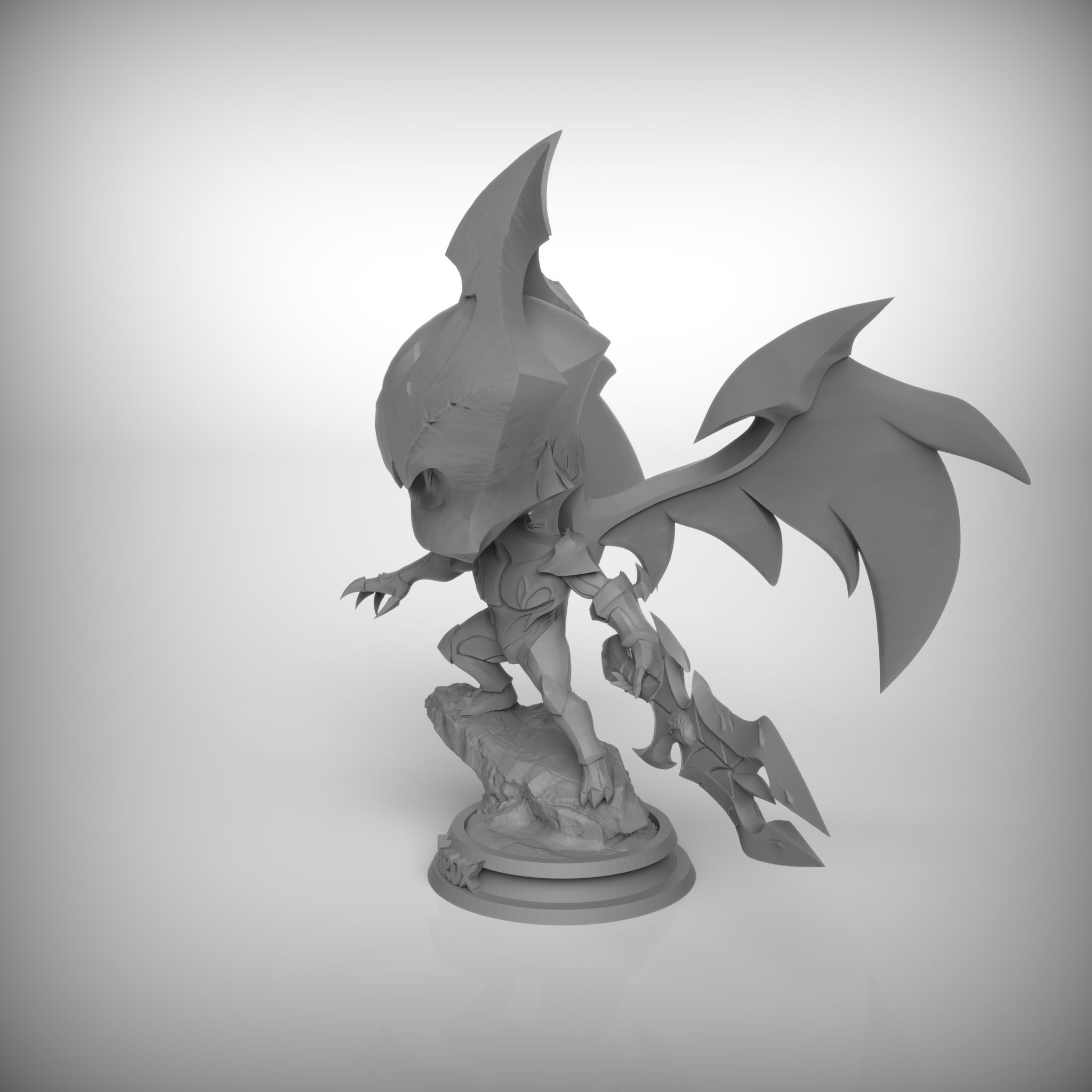 Aatrox chibi tft league of legends 3D print model_10