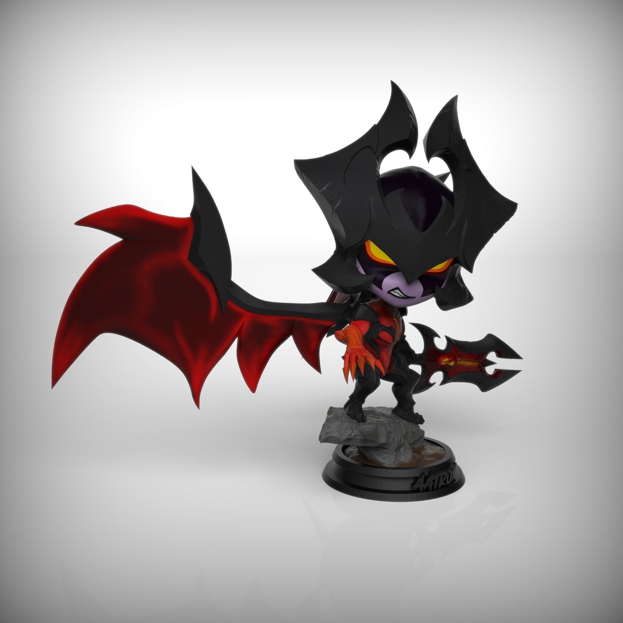 Aatrox chibi tft league of legends 3D print model_8