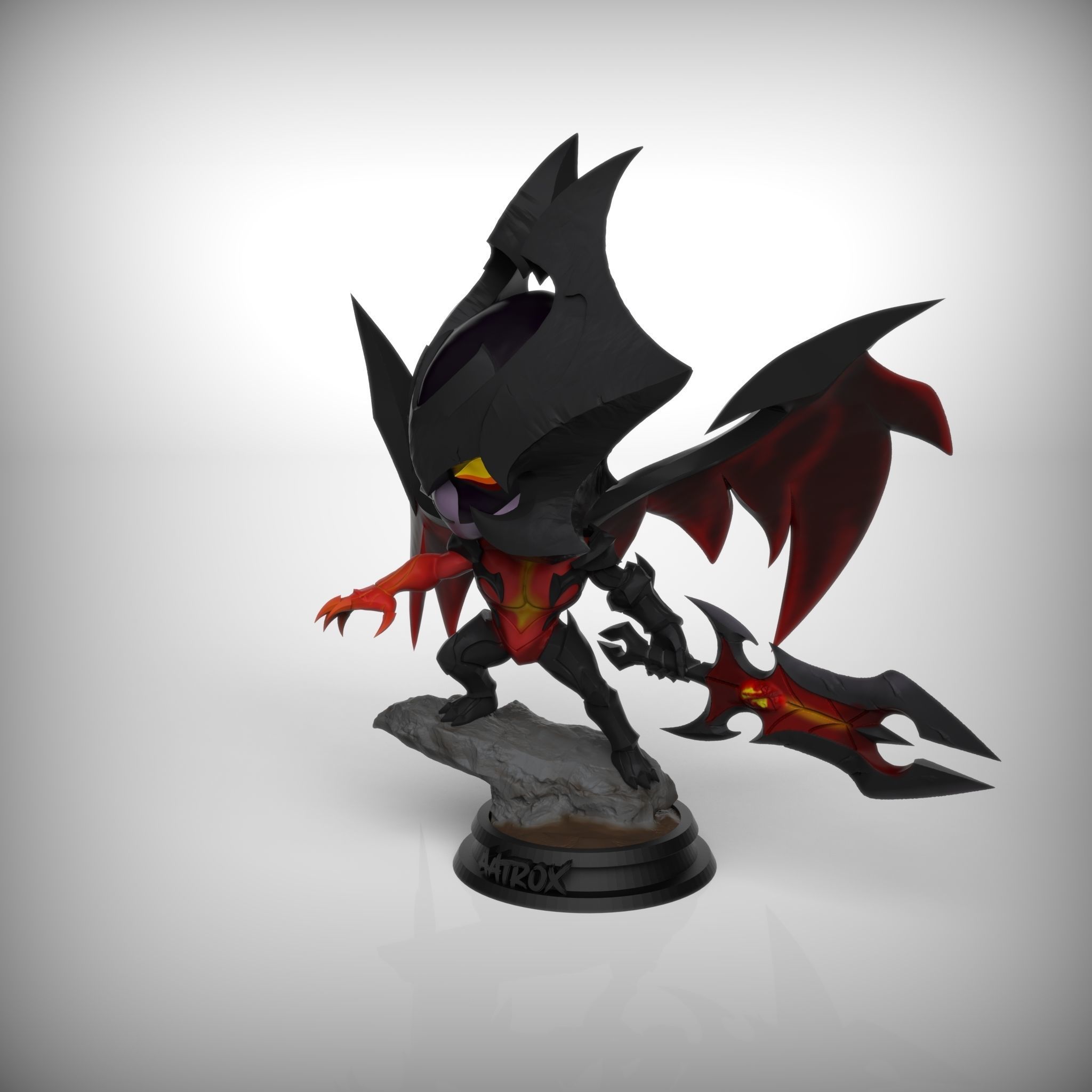 Aatrox chibi tft league of legends 3D print model_4